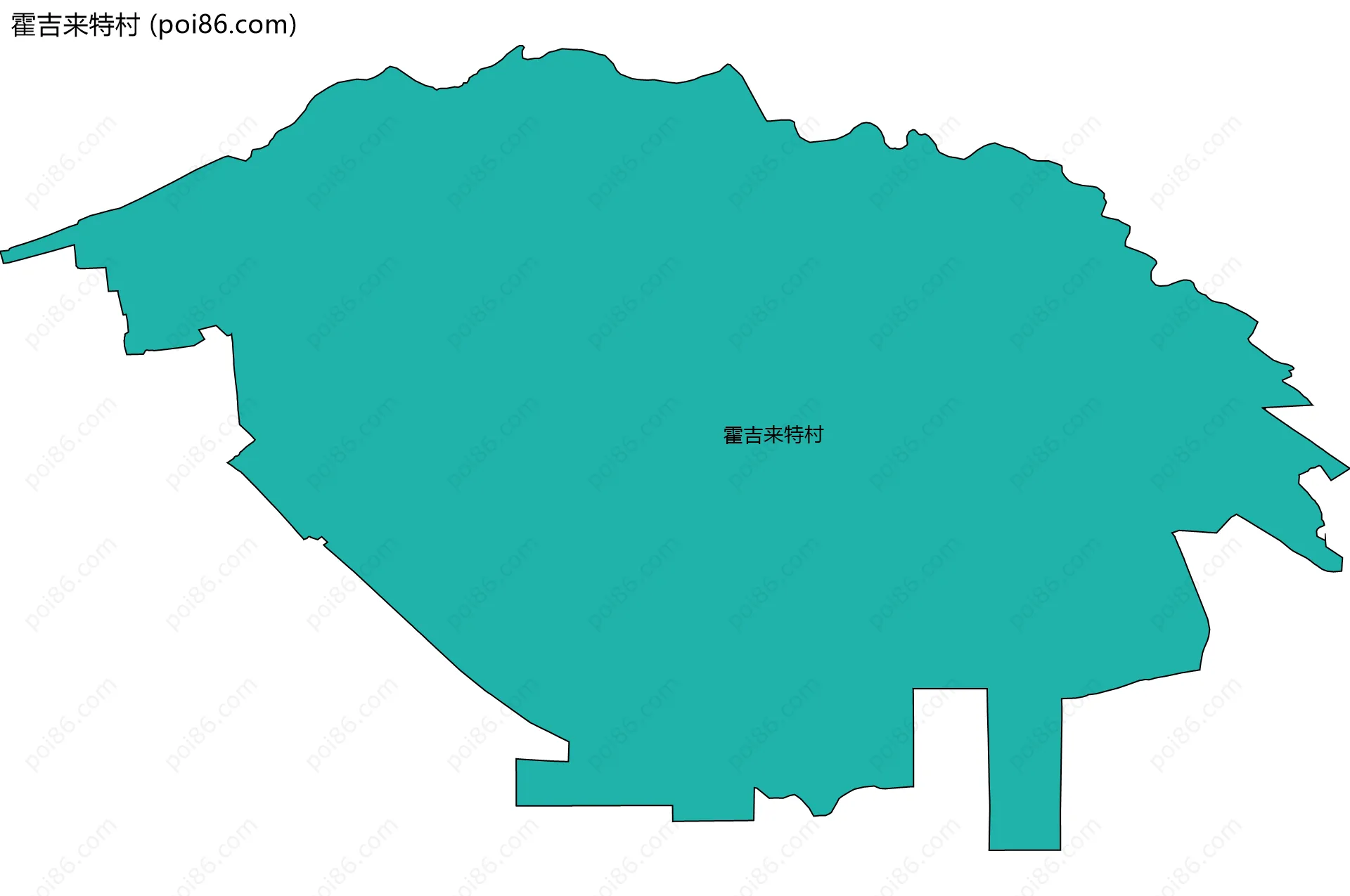 霍吉来特村边界地图