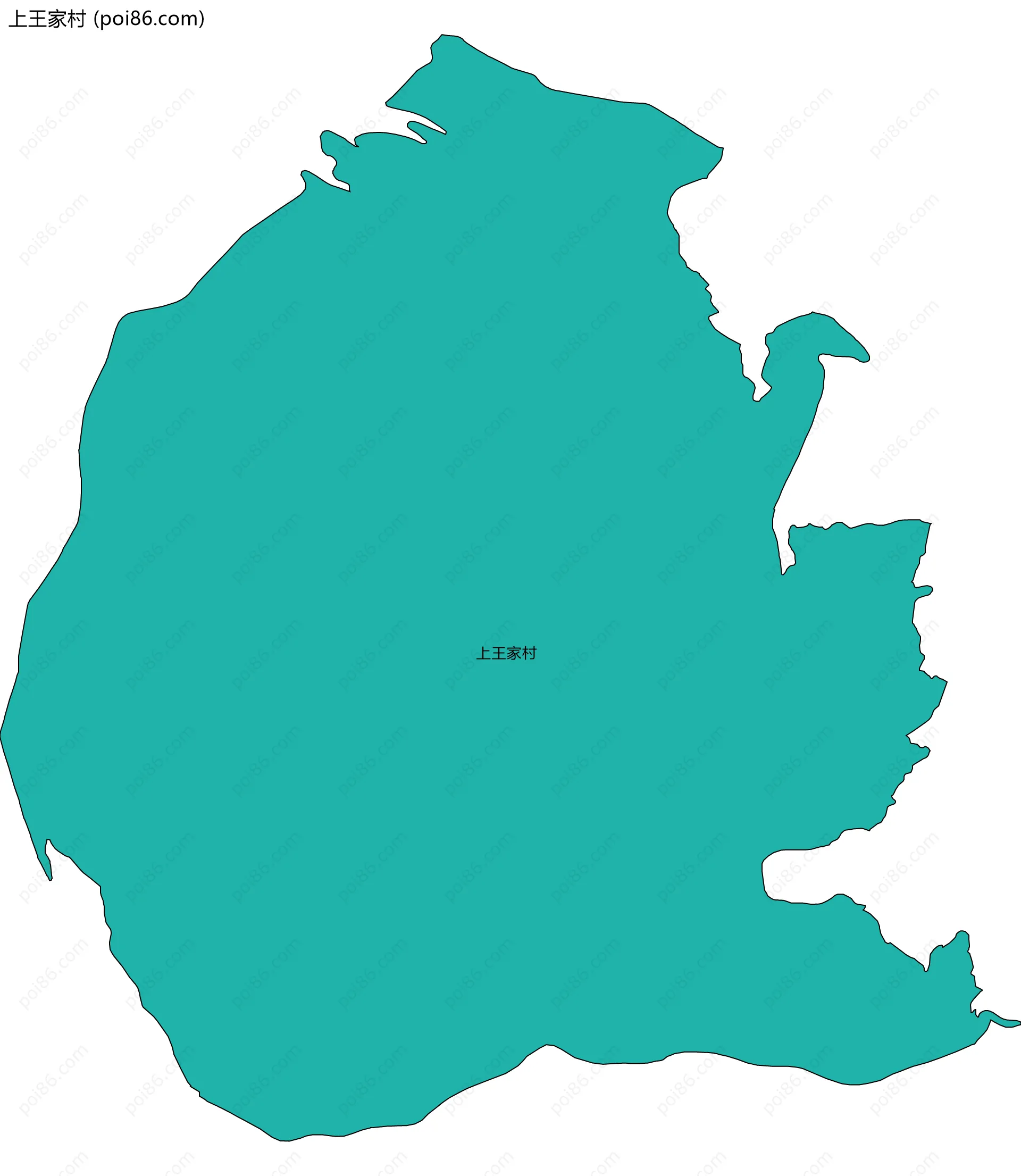 上王家村边界地图