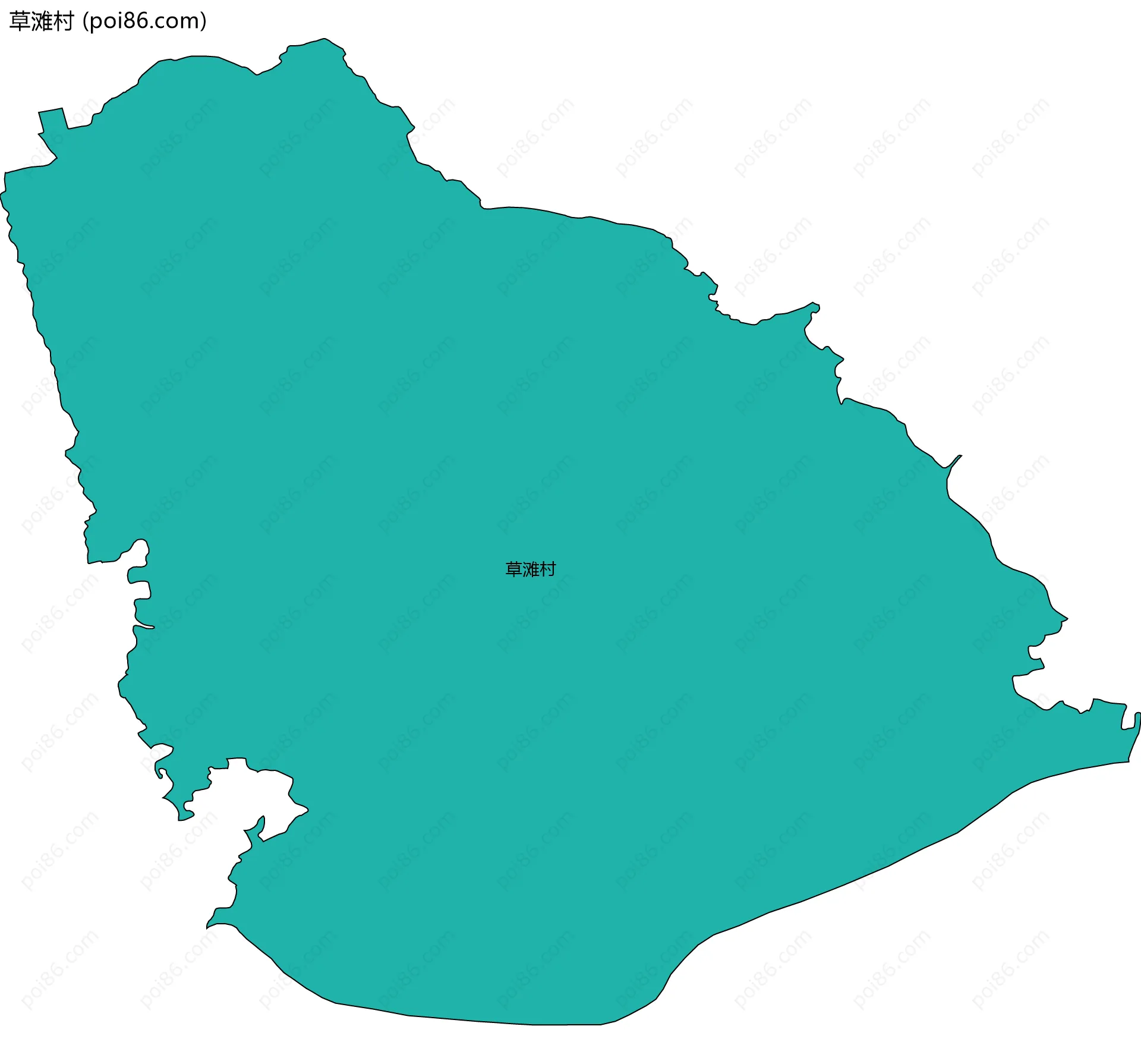 草滩村边界地图
