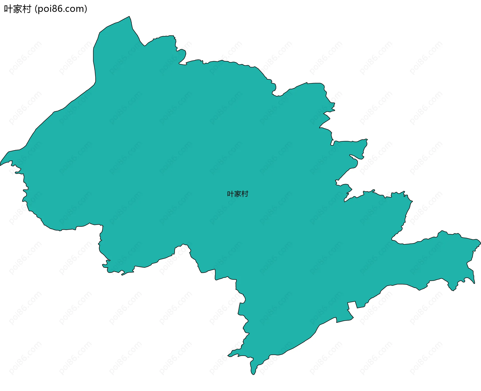 叶家村边界地图