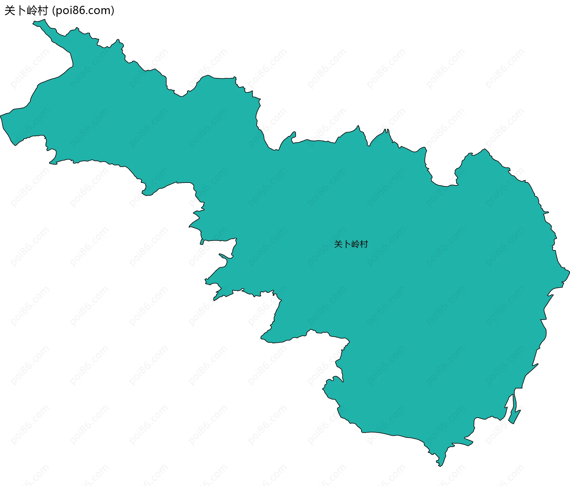 关卜岭村边界地图