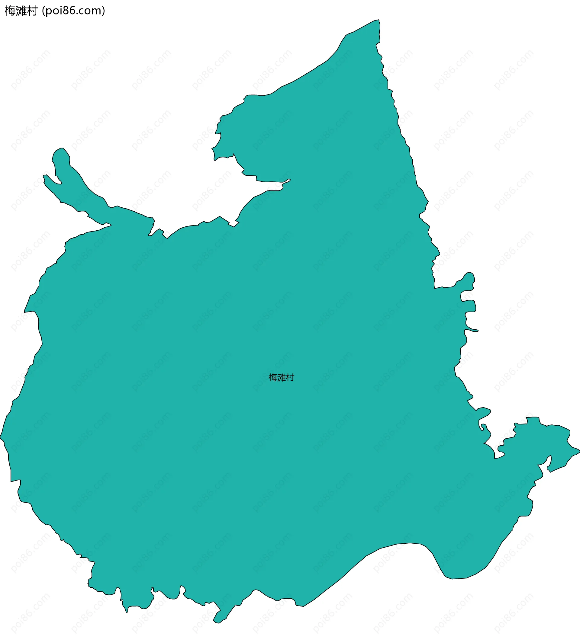 梅滩村边界地图