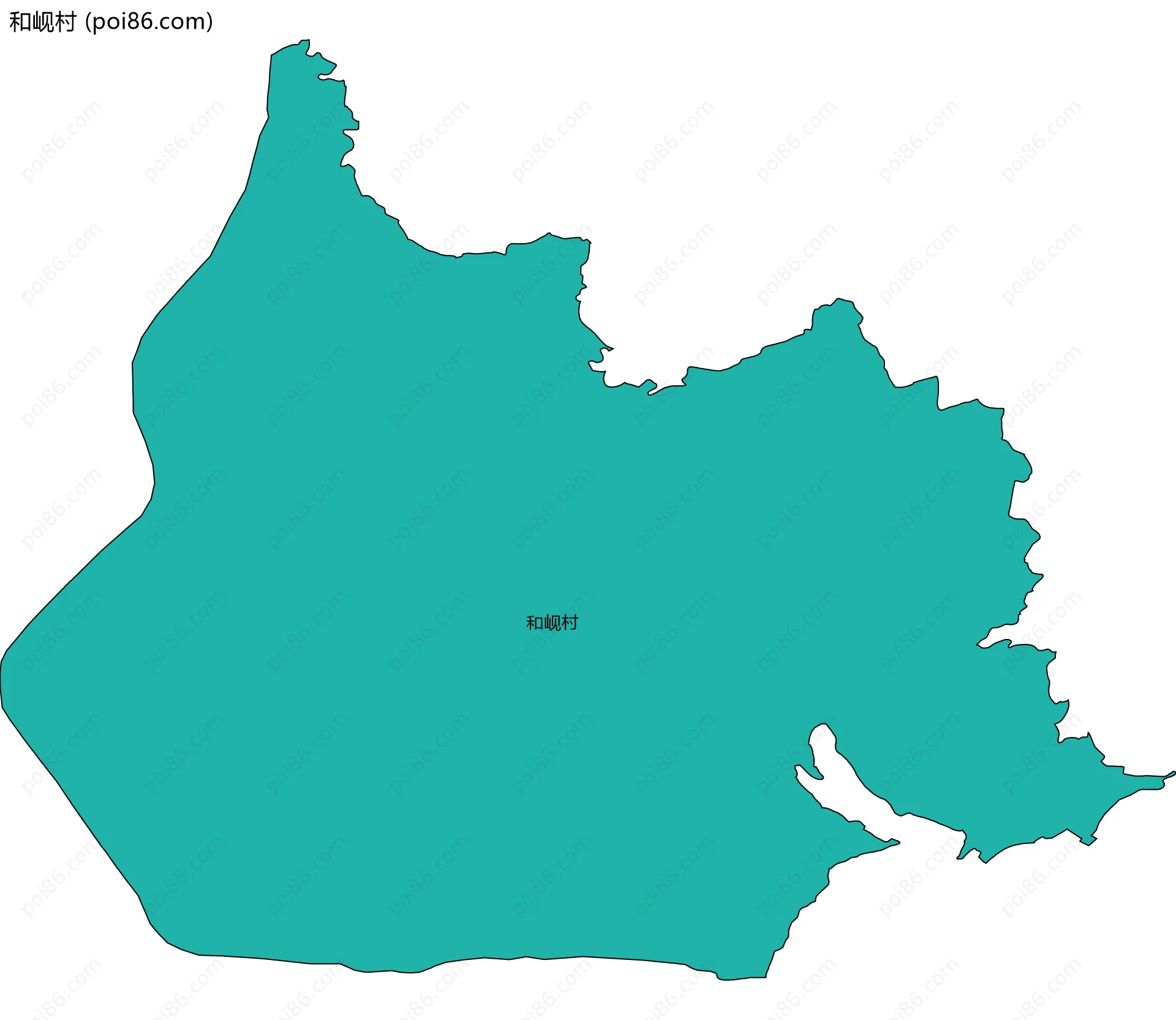 和岘村边界地图