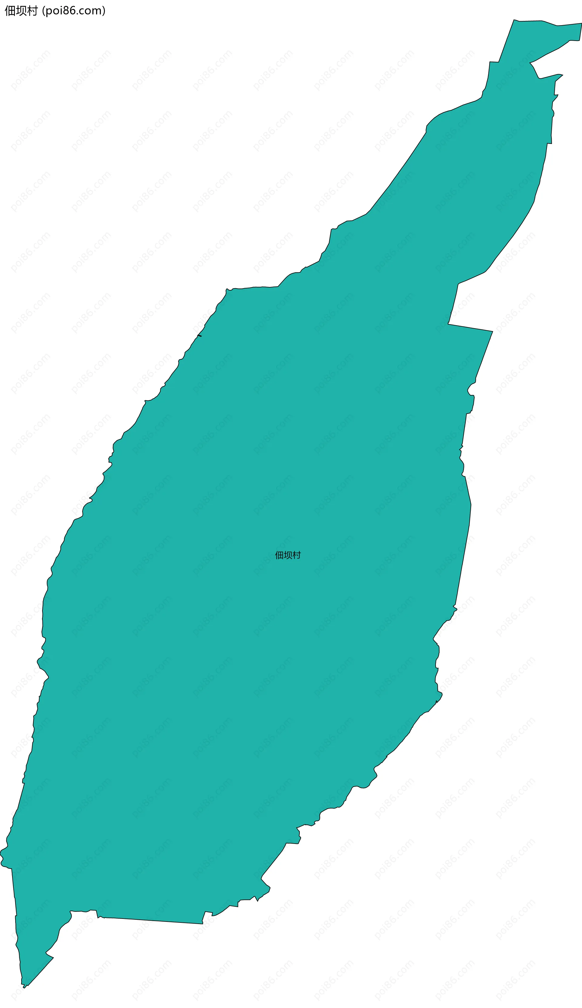 佃坝村边界地图