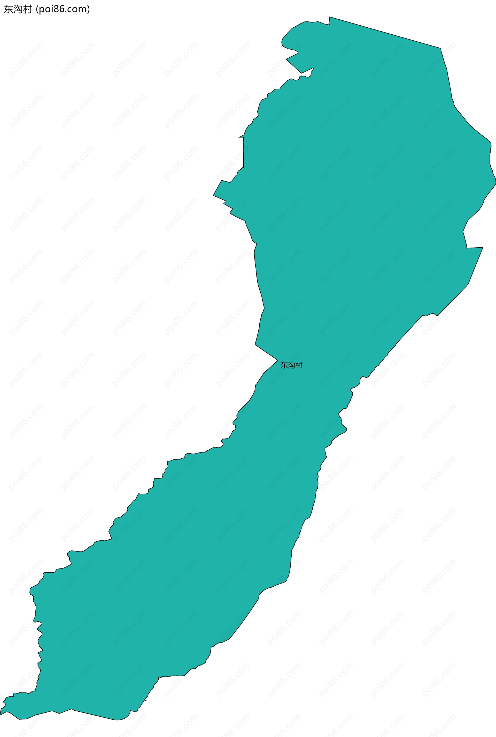 东沟村边界地图