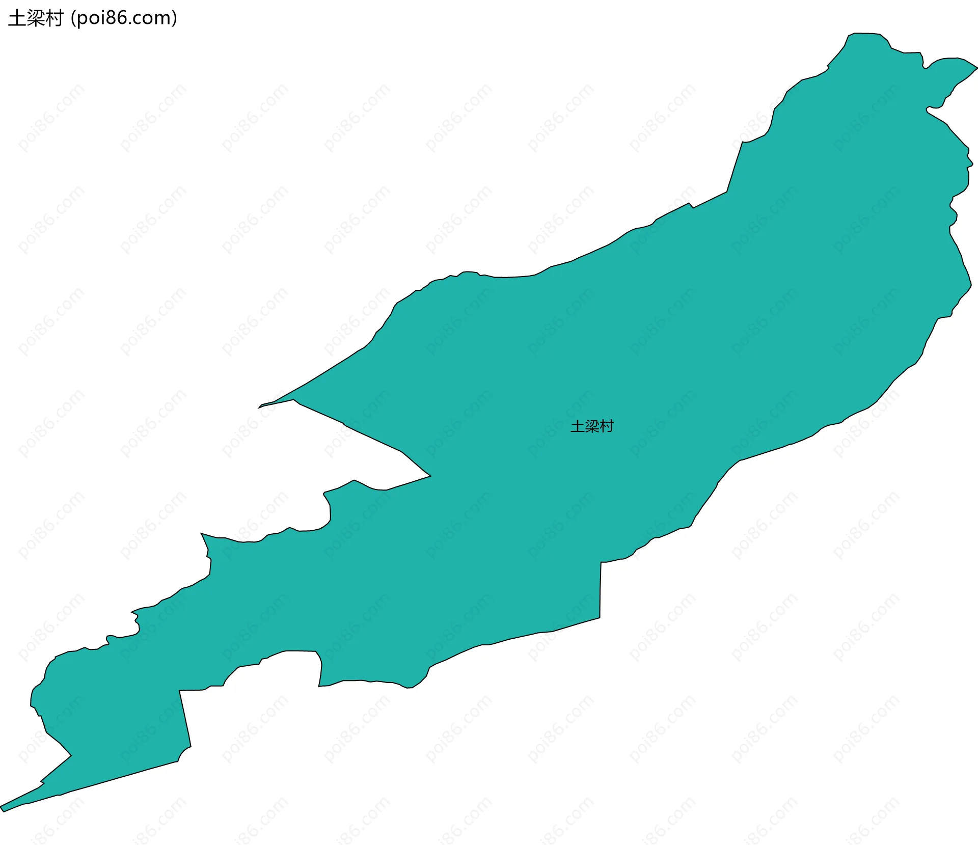 土梁村边界地图