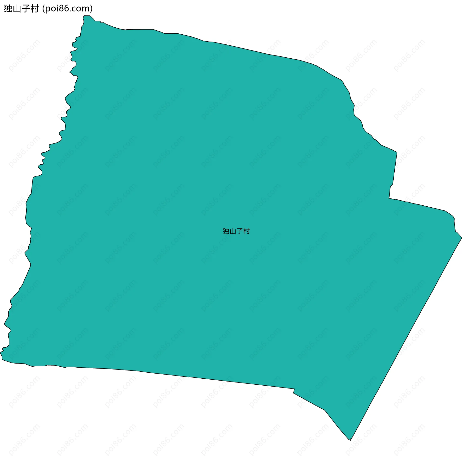 独山子村边界地图