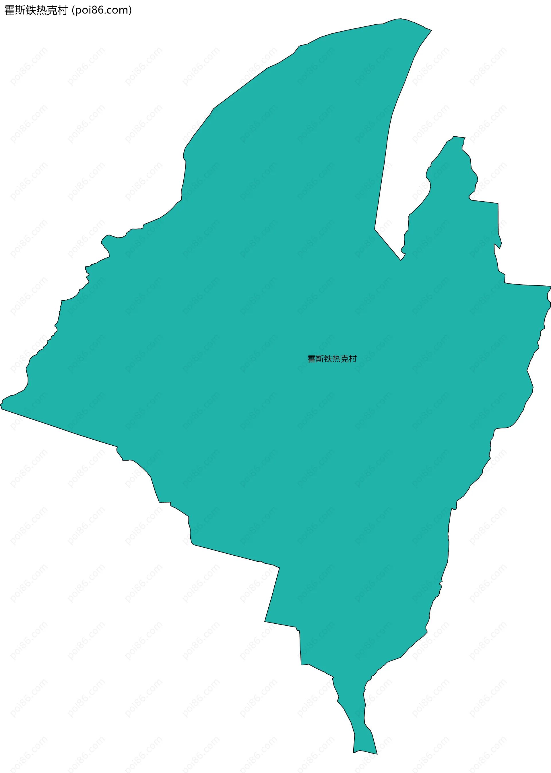 霍斯铁热克村边界地图