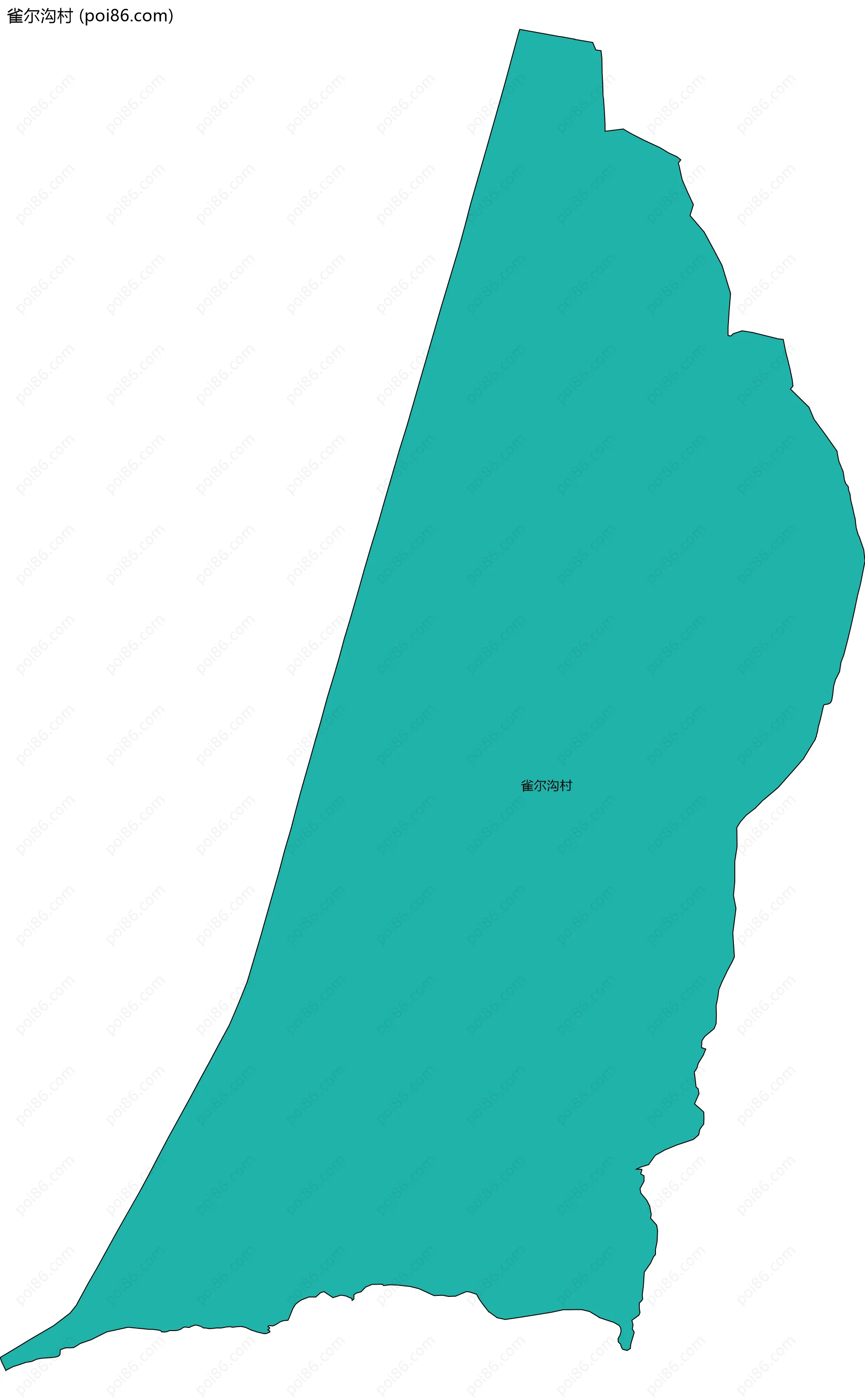 雀尔沟村边界地图