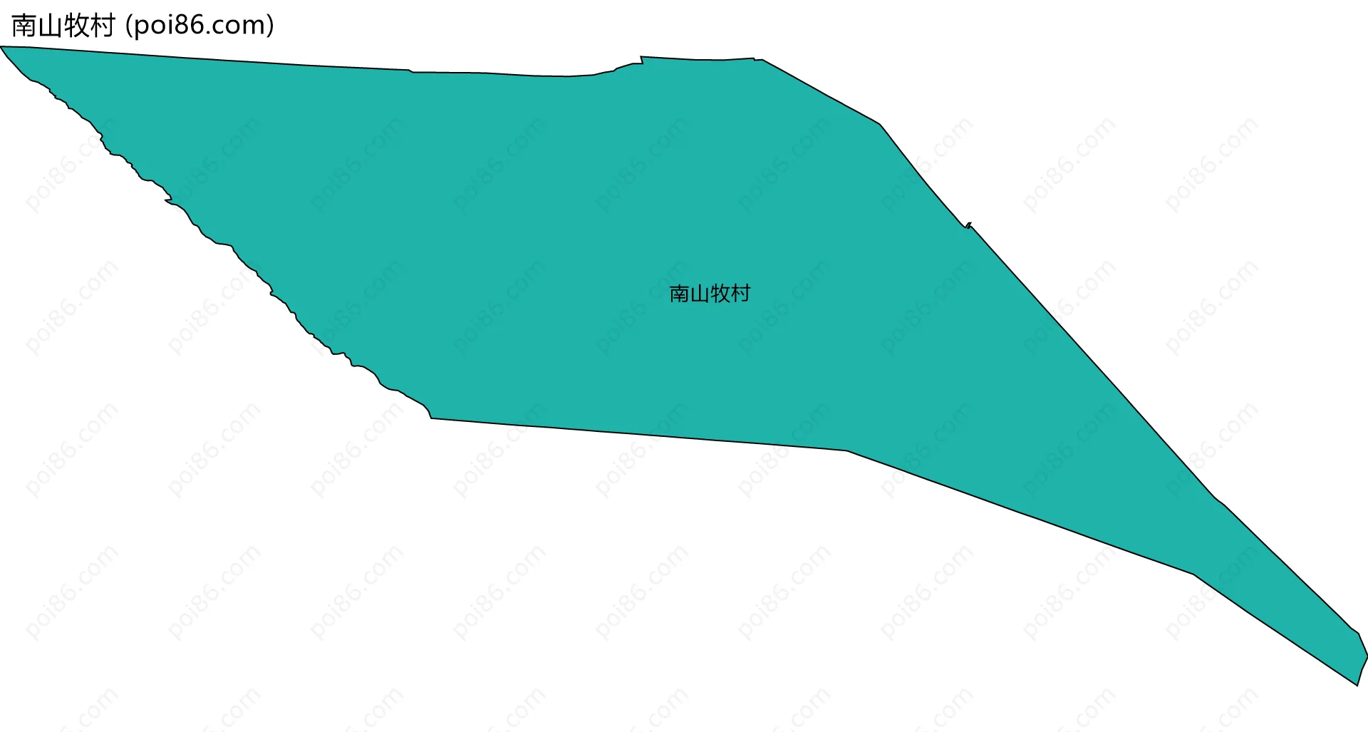 南山牧村边界地图
