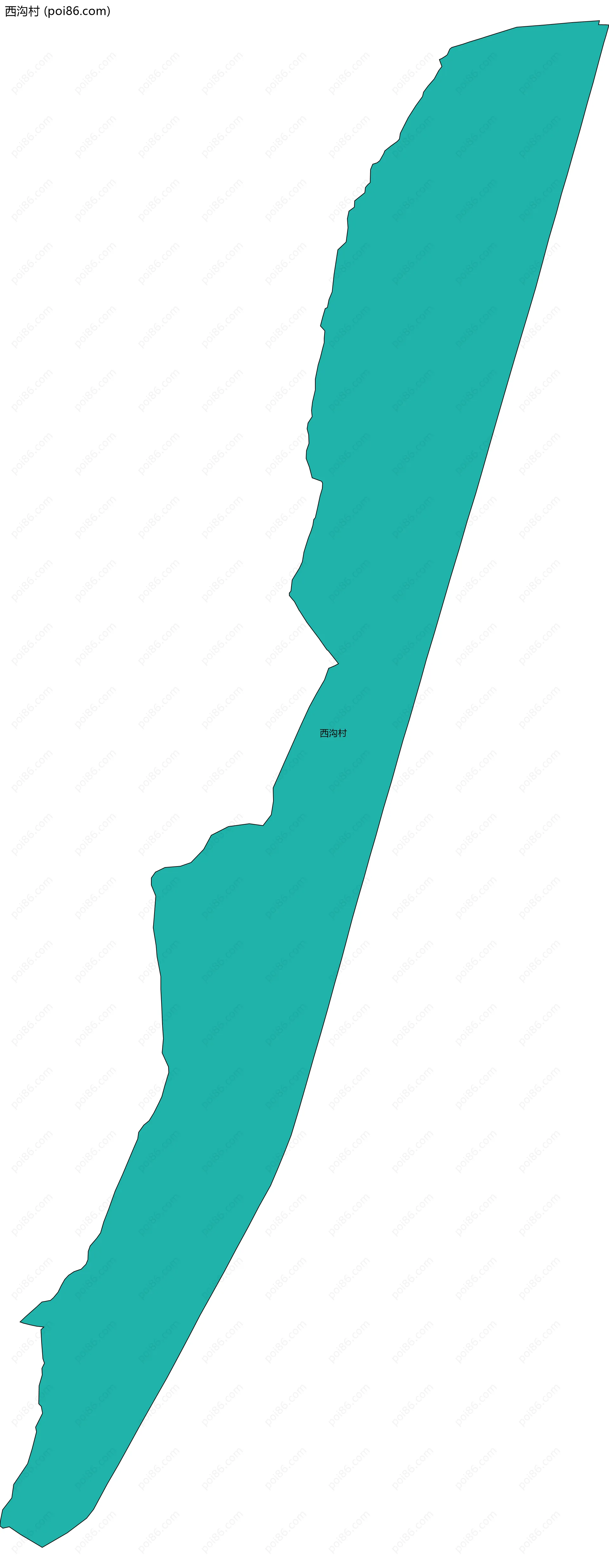 西沟村边界地图