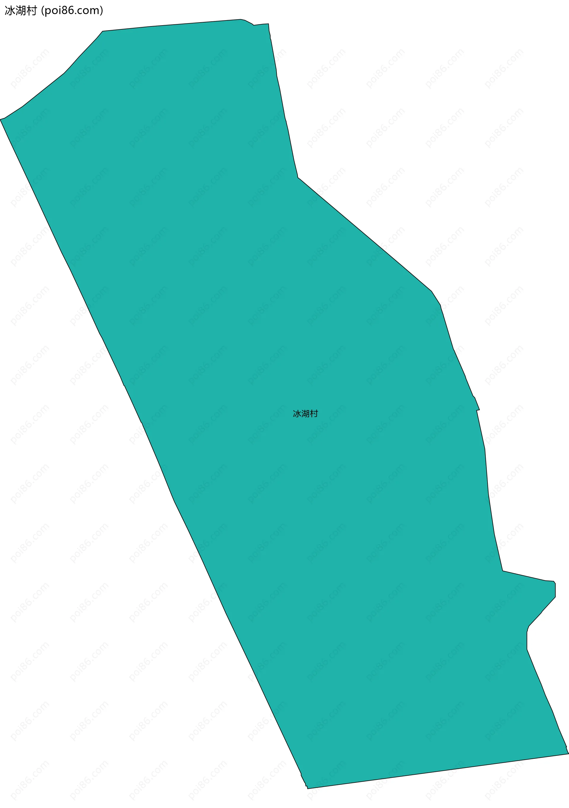 冰湖村边界地图