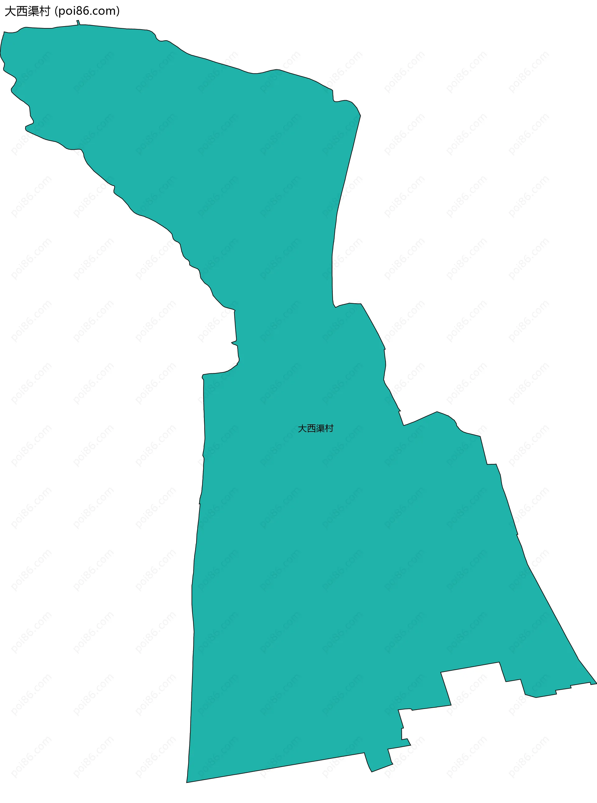 大西渠村边界地图