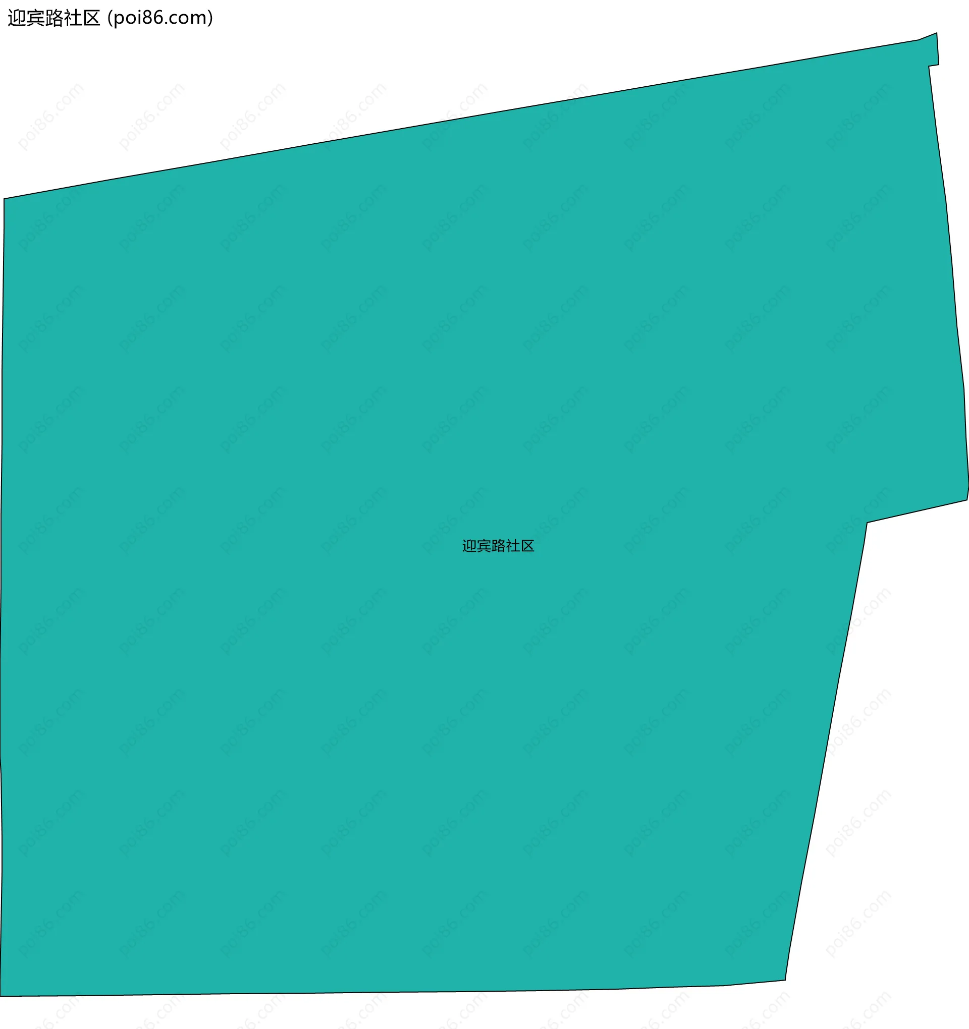 迎宾路社区边界地图