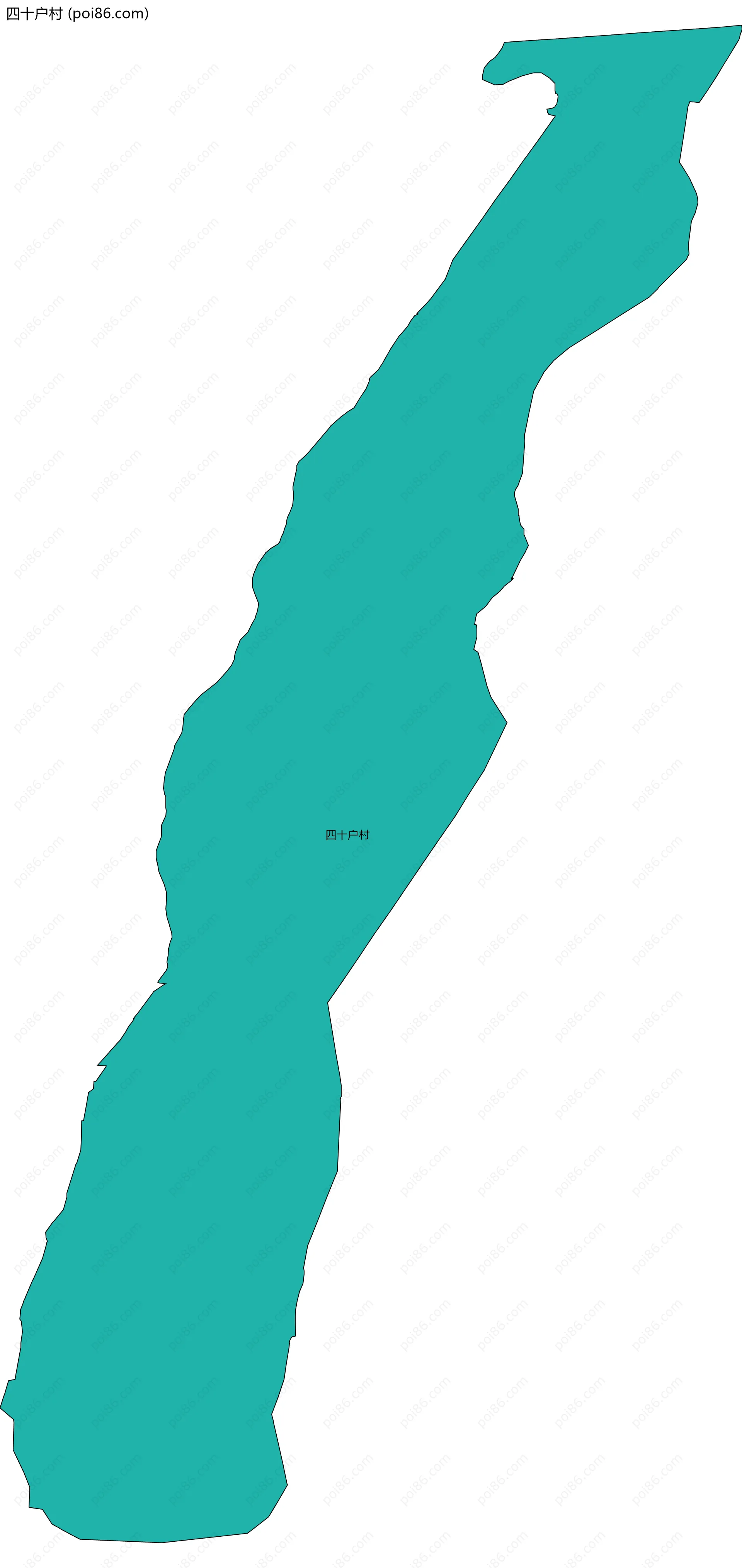 四十户村边界地图