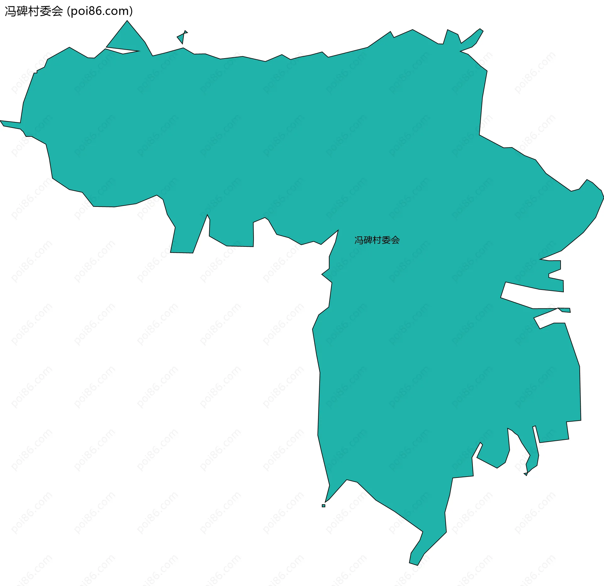 冯碑村委会边界地图