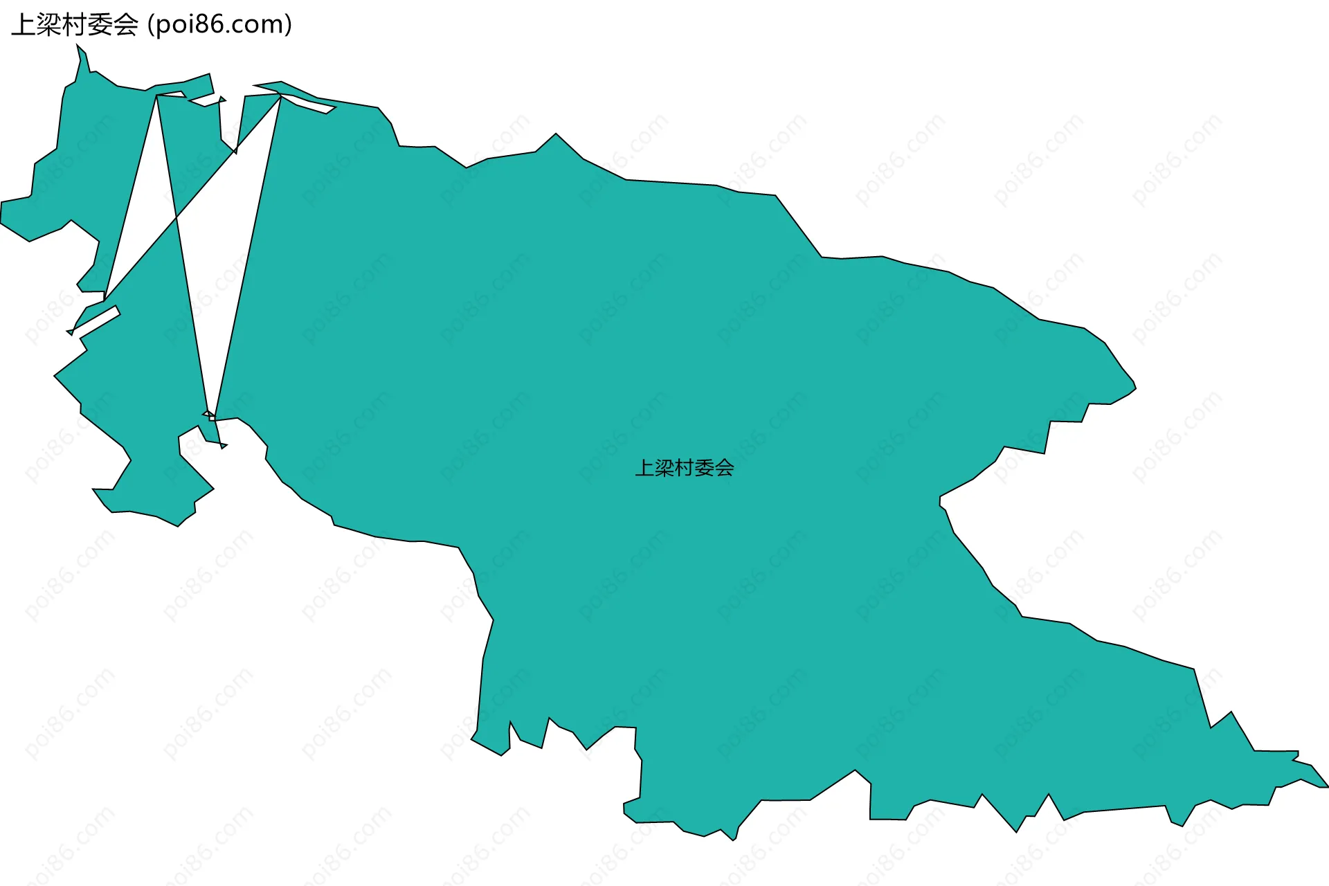 上梁村委会边界地图