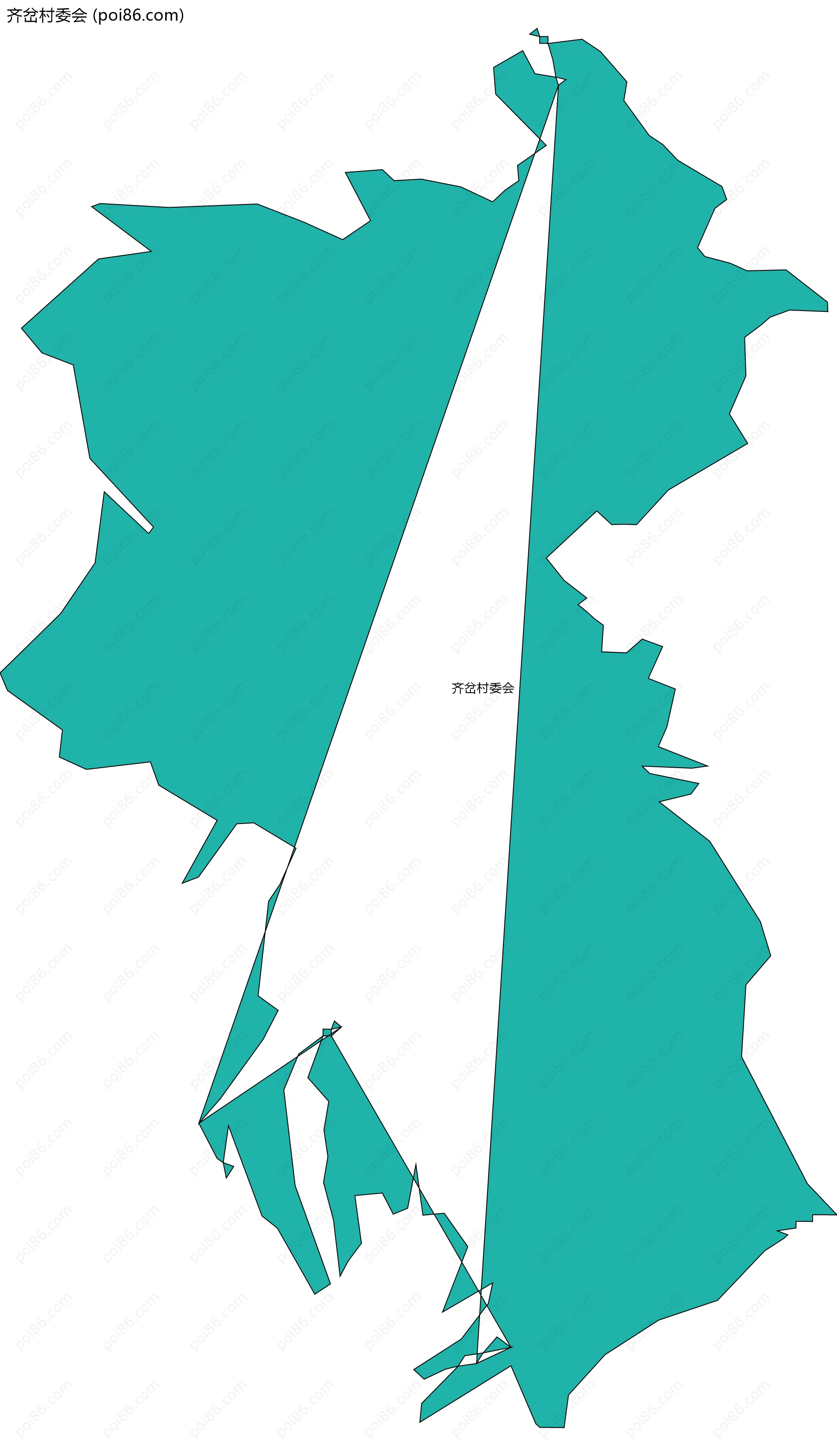 齐岔村委会边界地图