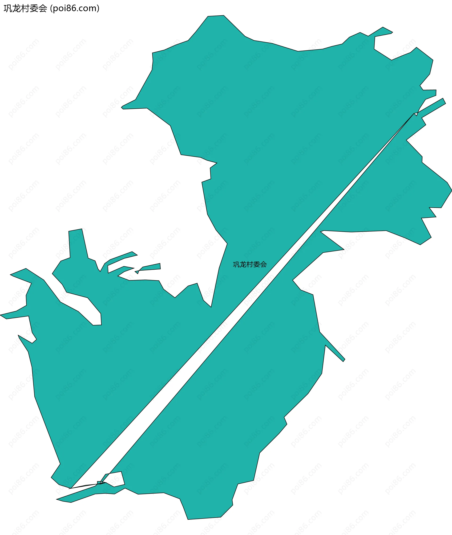 巩龙村委会边界地图