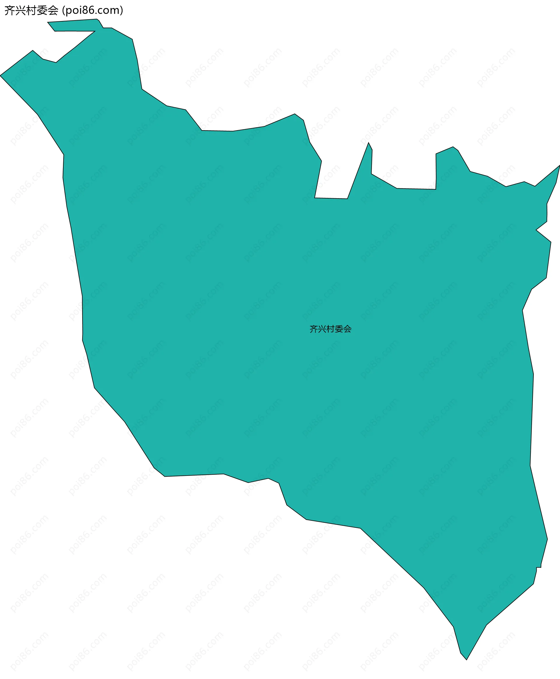 齐兴村委会边界地图
