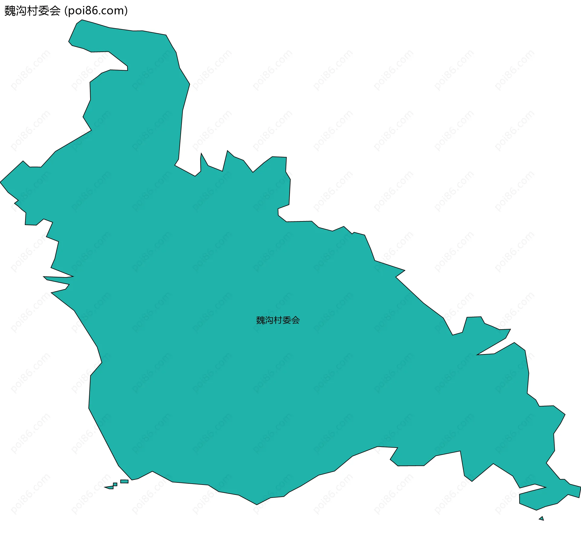 魏沟村委会边界地图