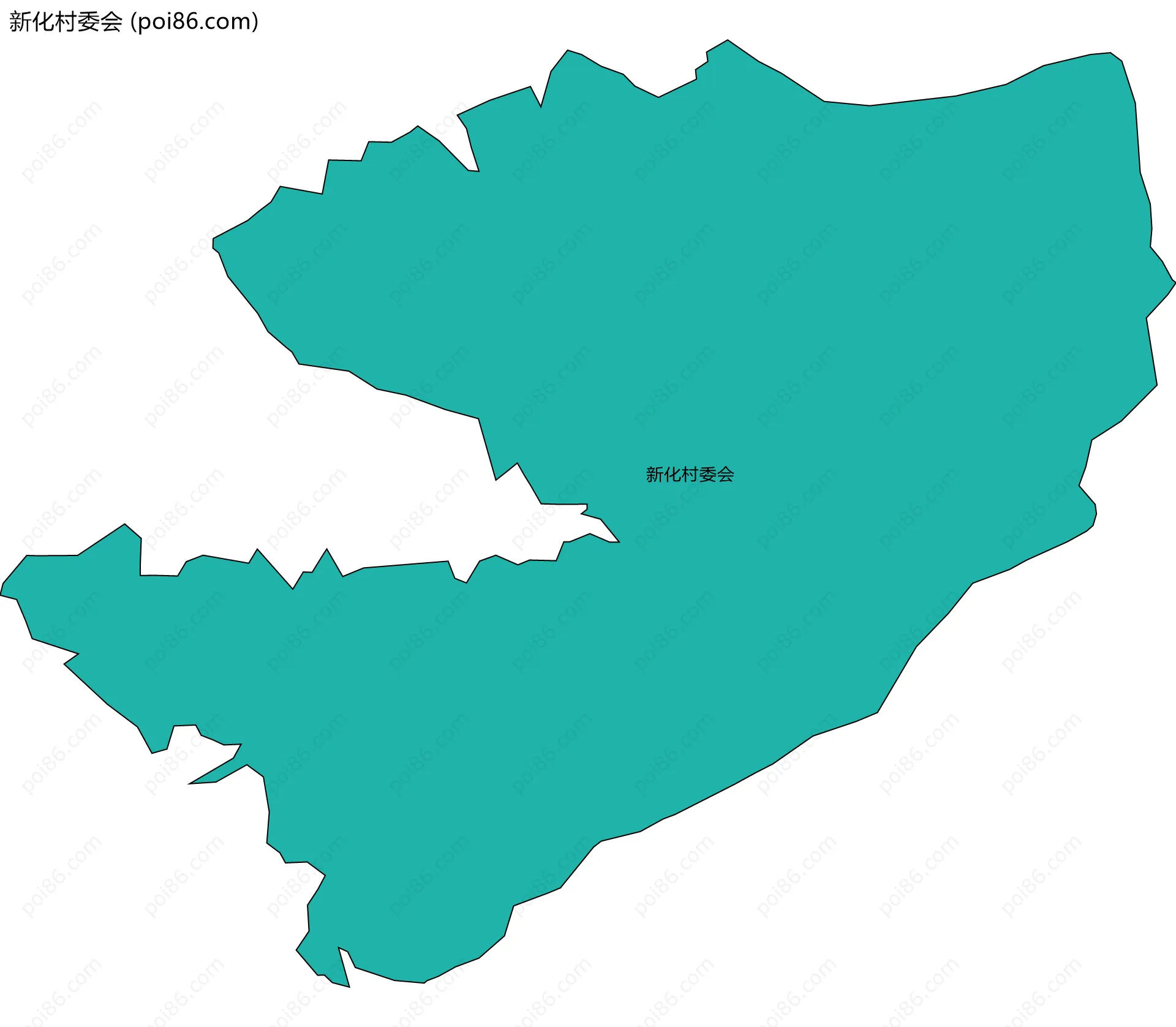 新化村委会边界地图