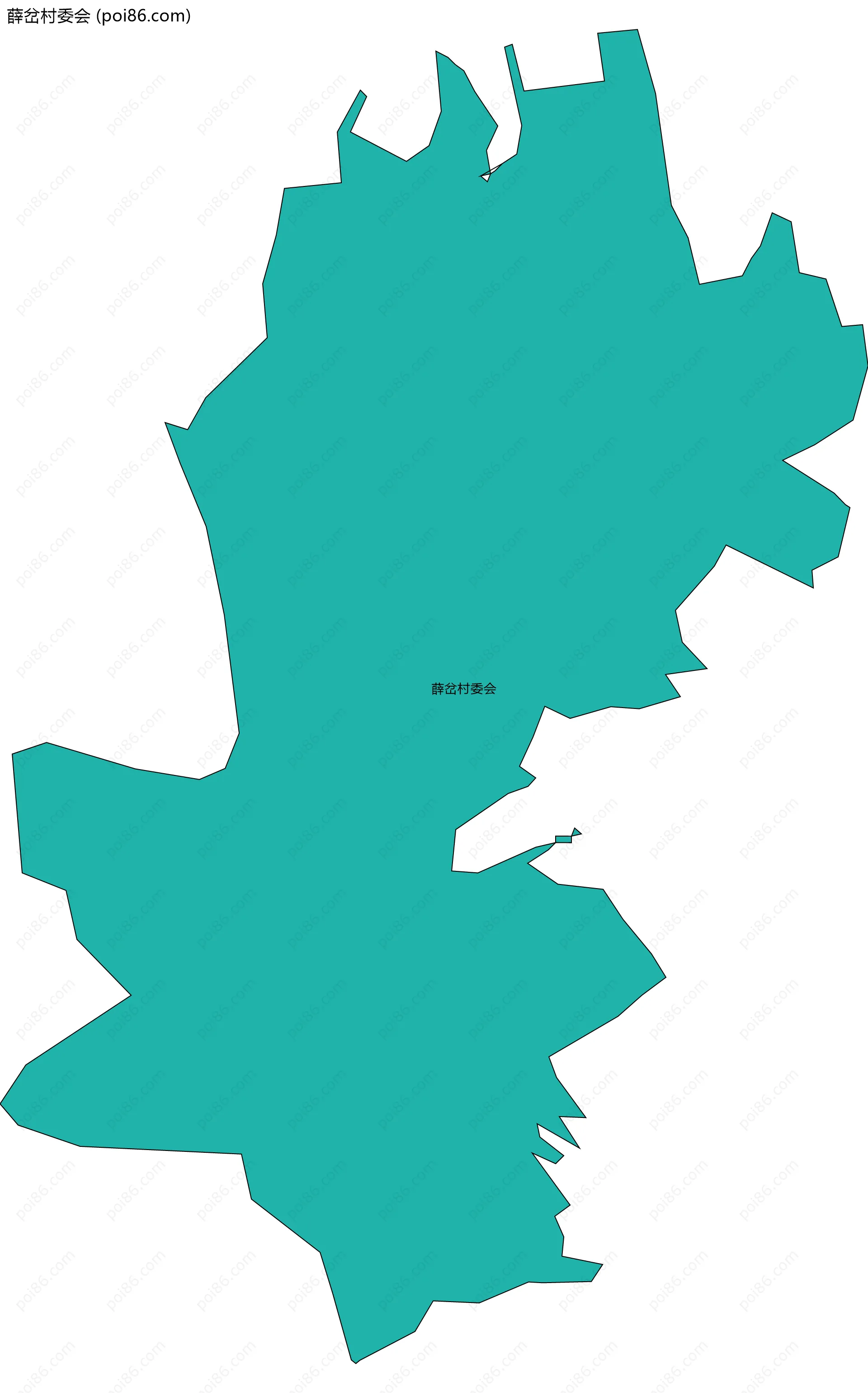 薛岔村委会边界地图