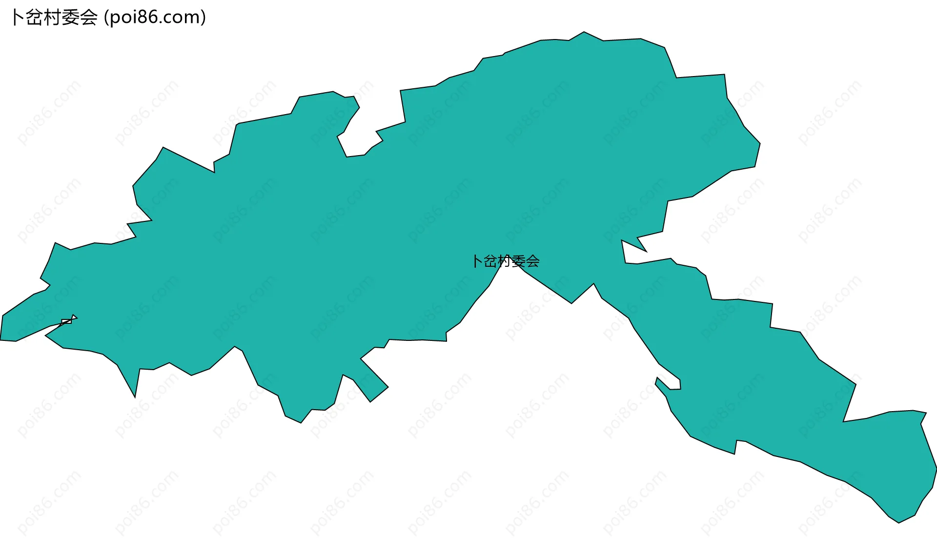 卜岔村委会边界地图