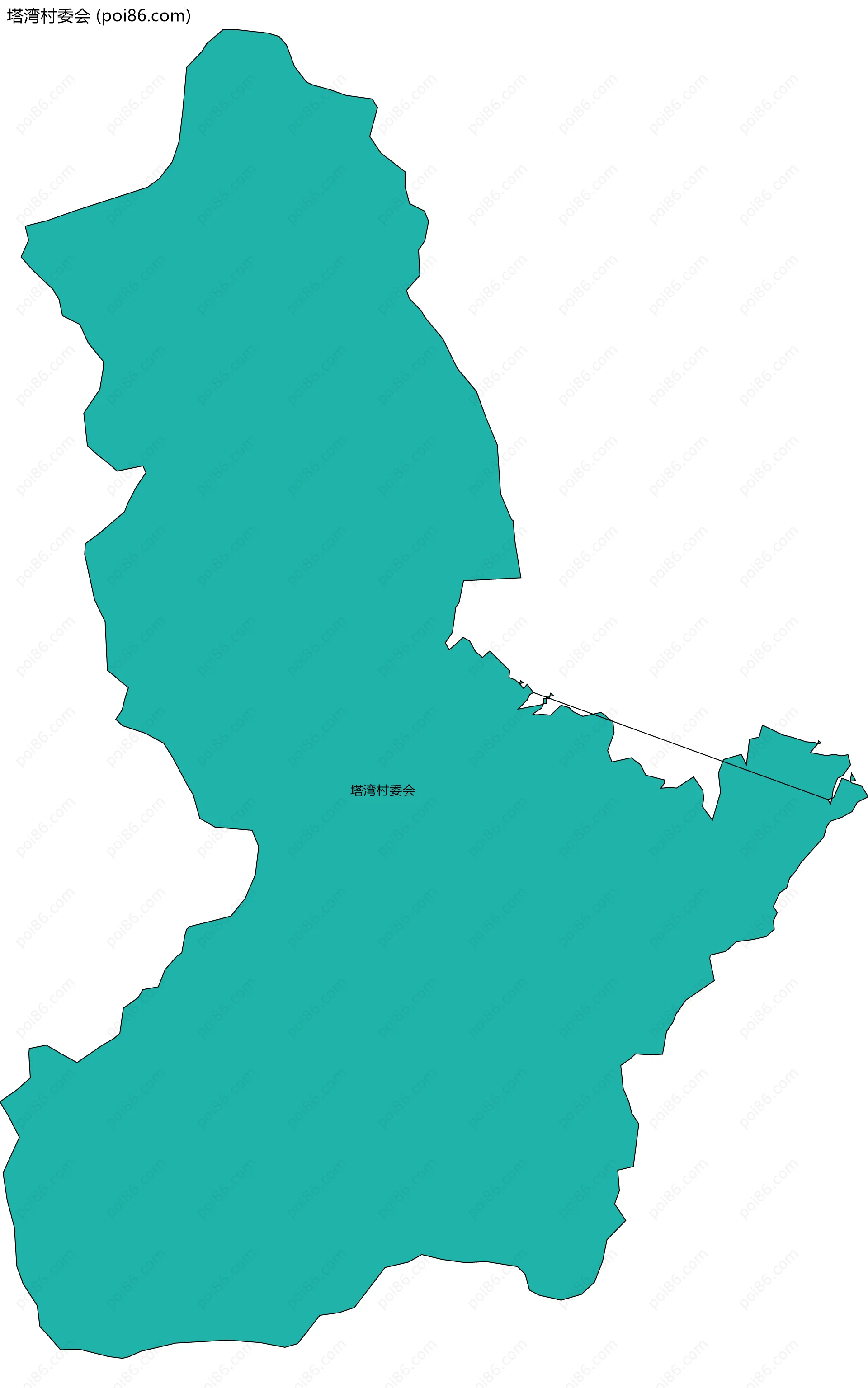塔湾村委会边界地图