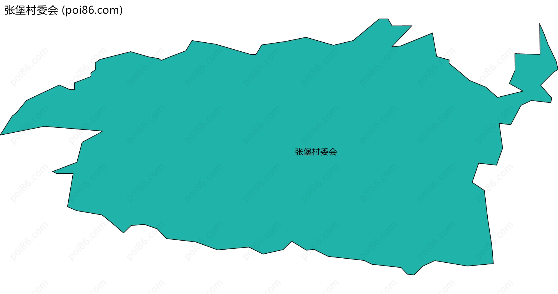 张堡村委会边界地图