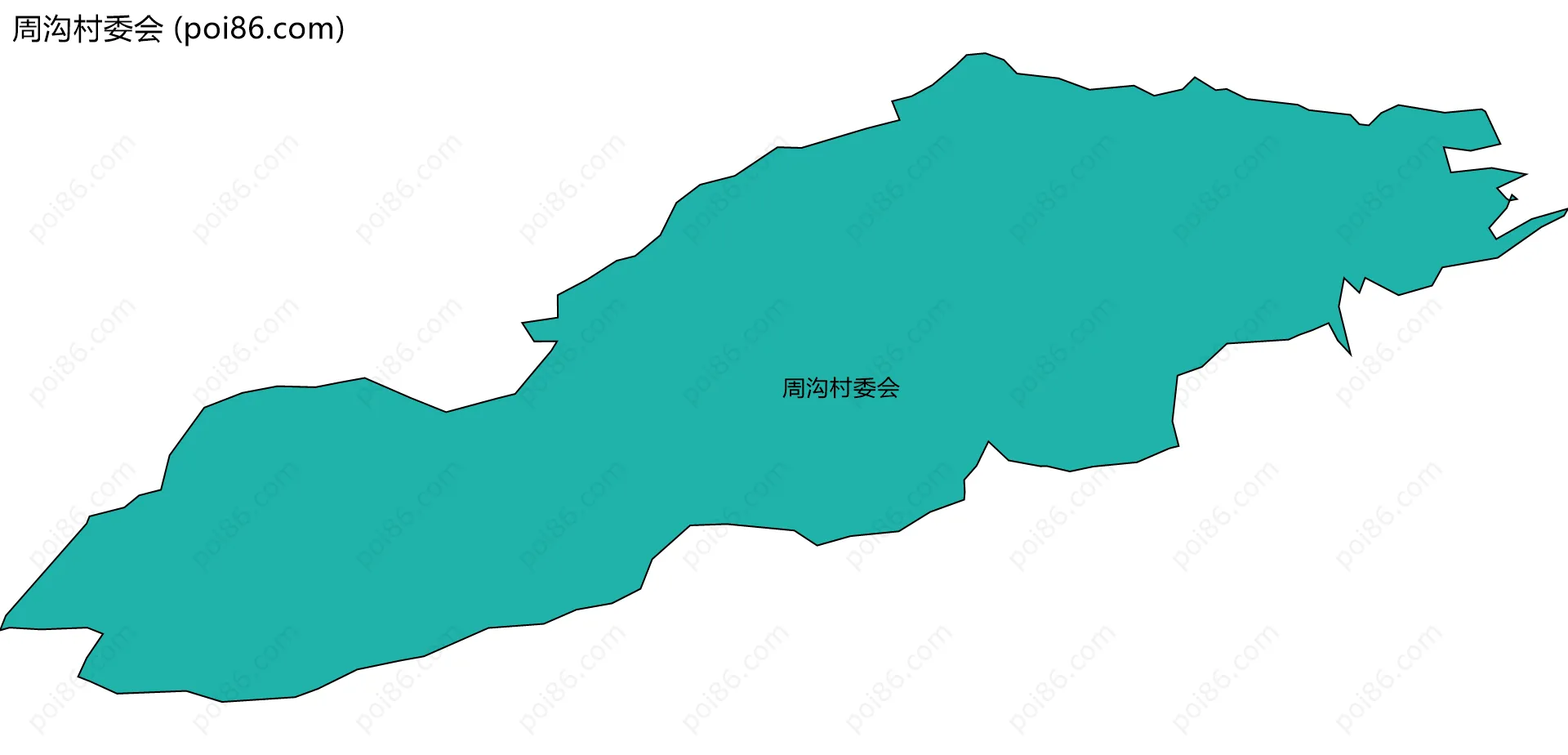 周沟村委会边界地图