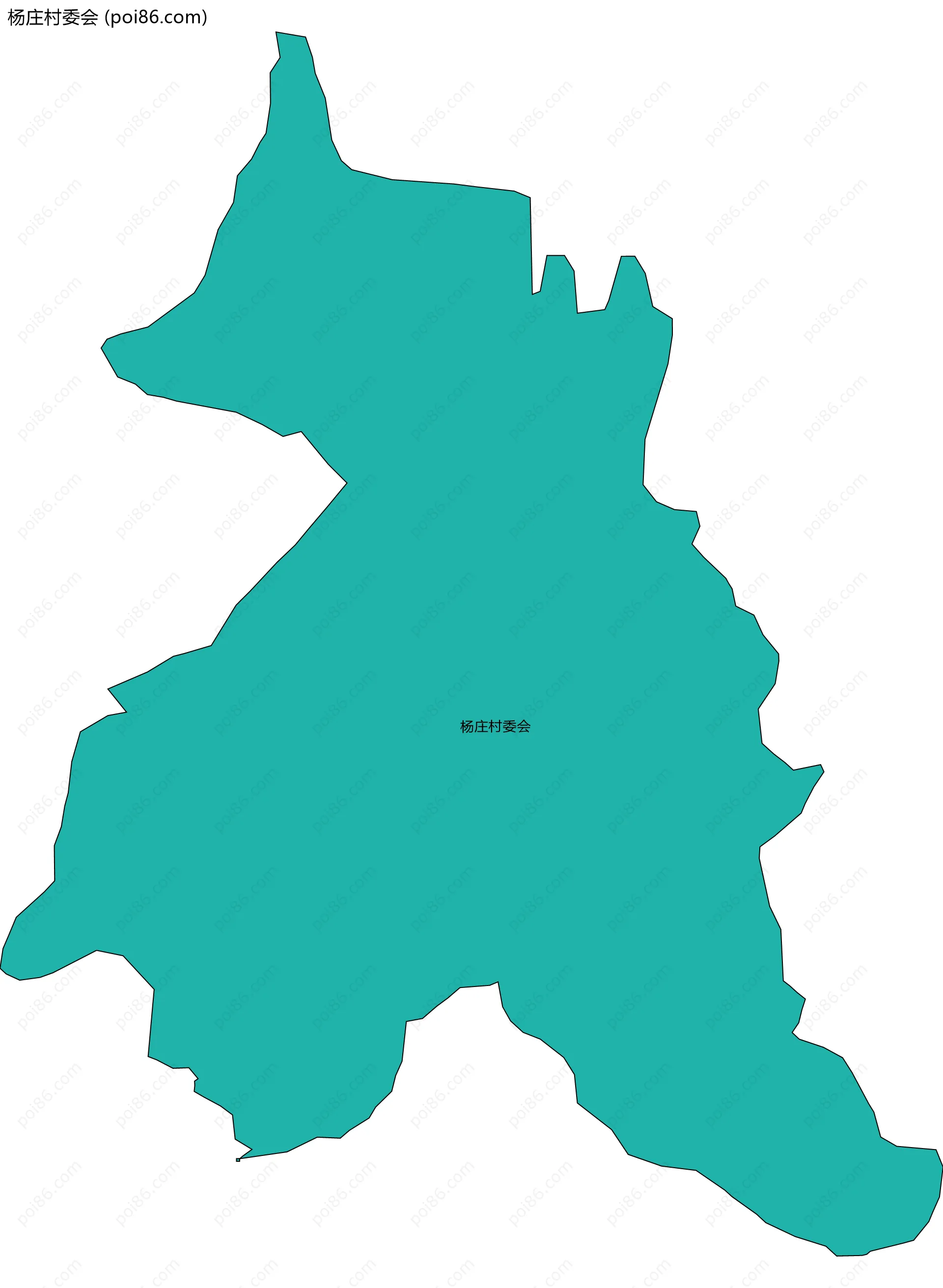 杨庄村委会边界地图