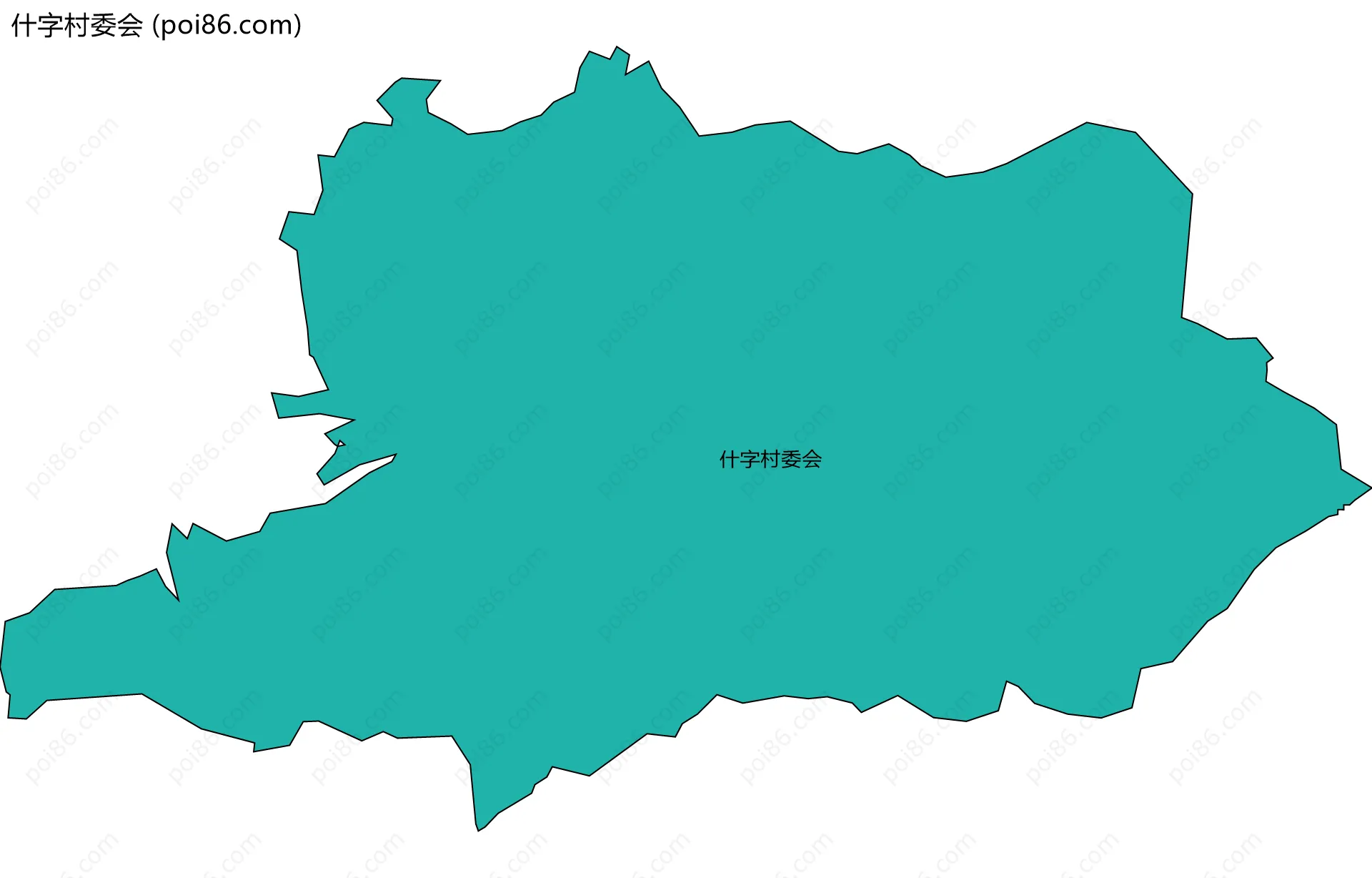 什字村委会边界地图