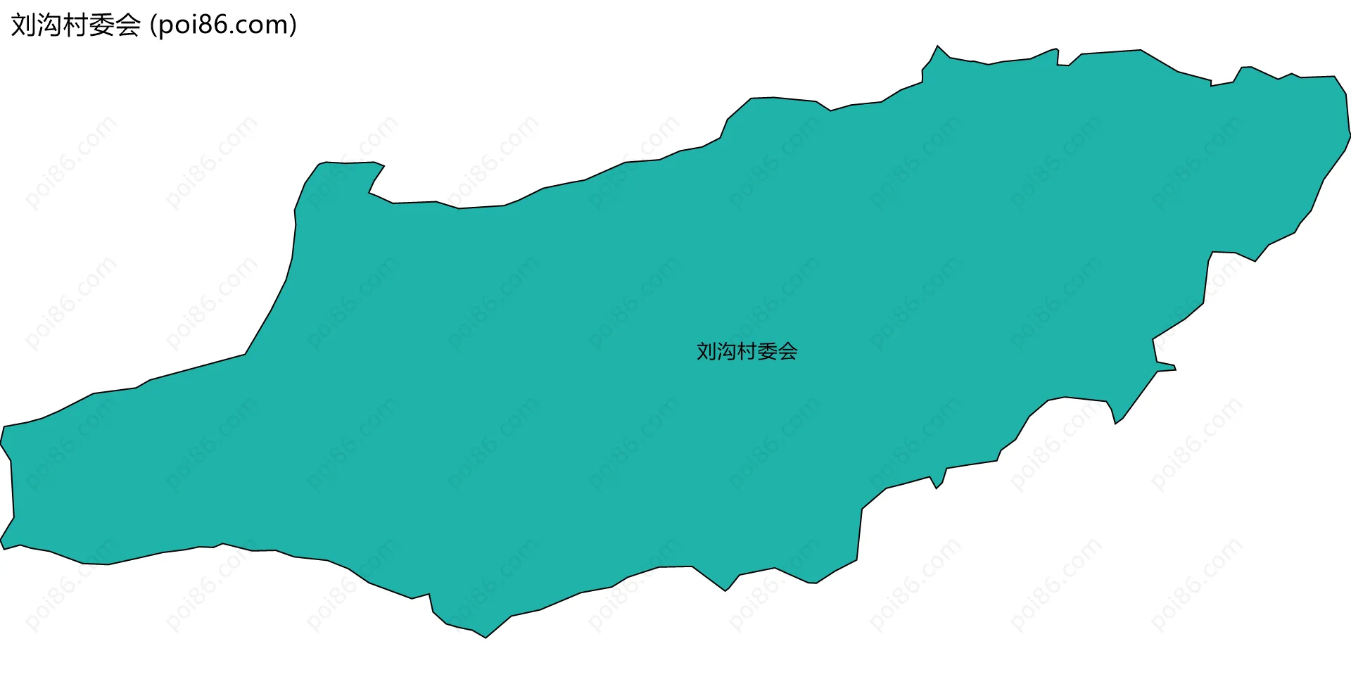 刘沟村委会边界地图