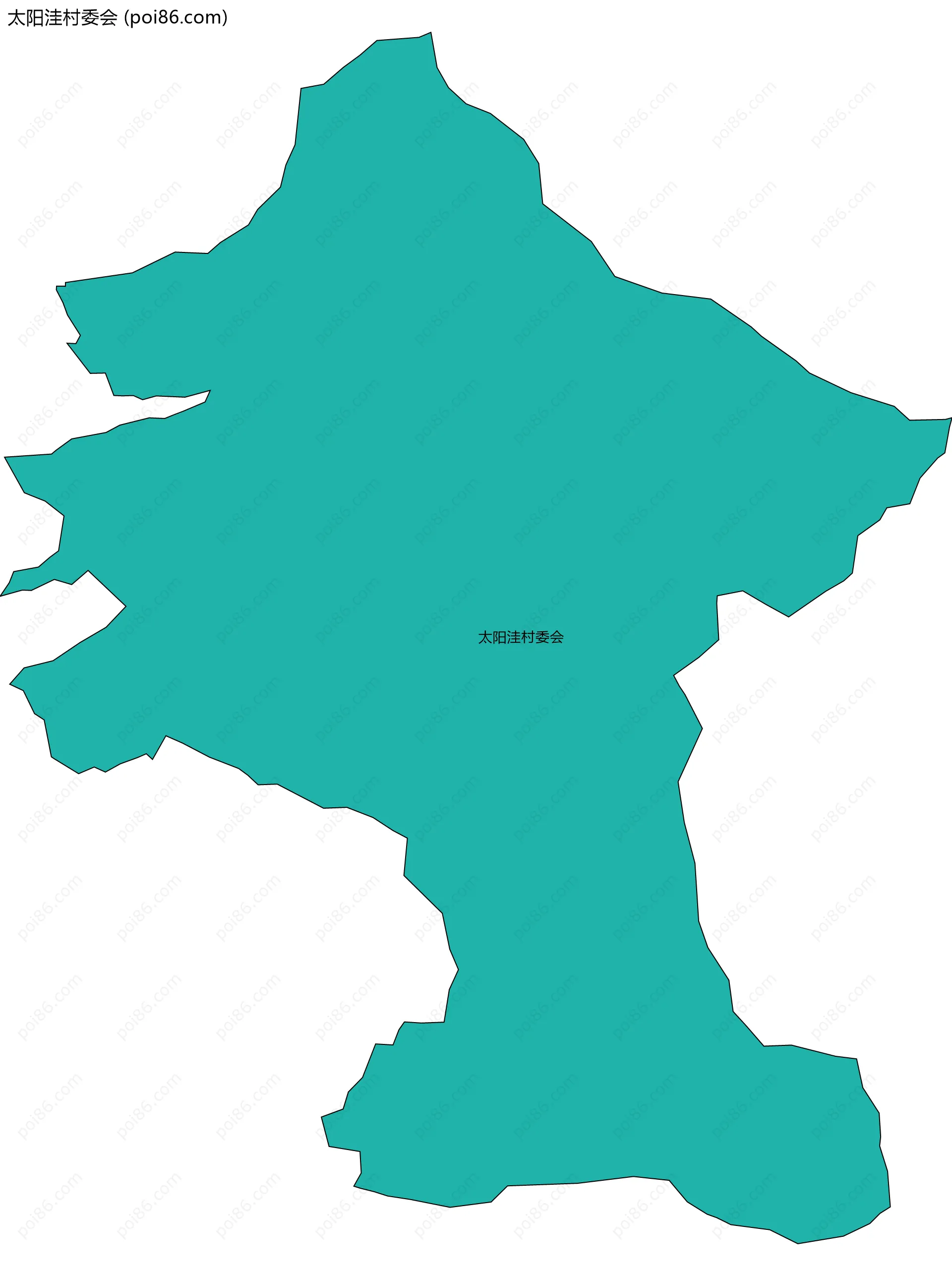 太阳洼村委会边界地图