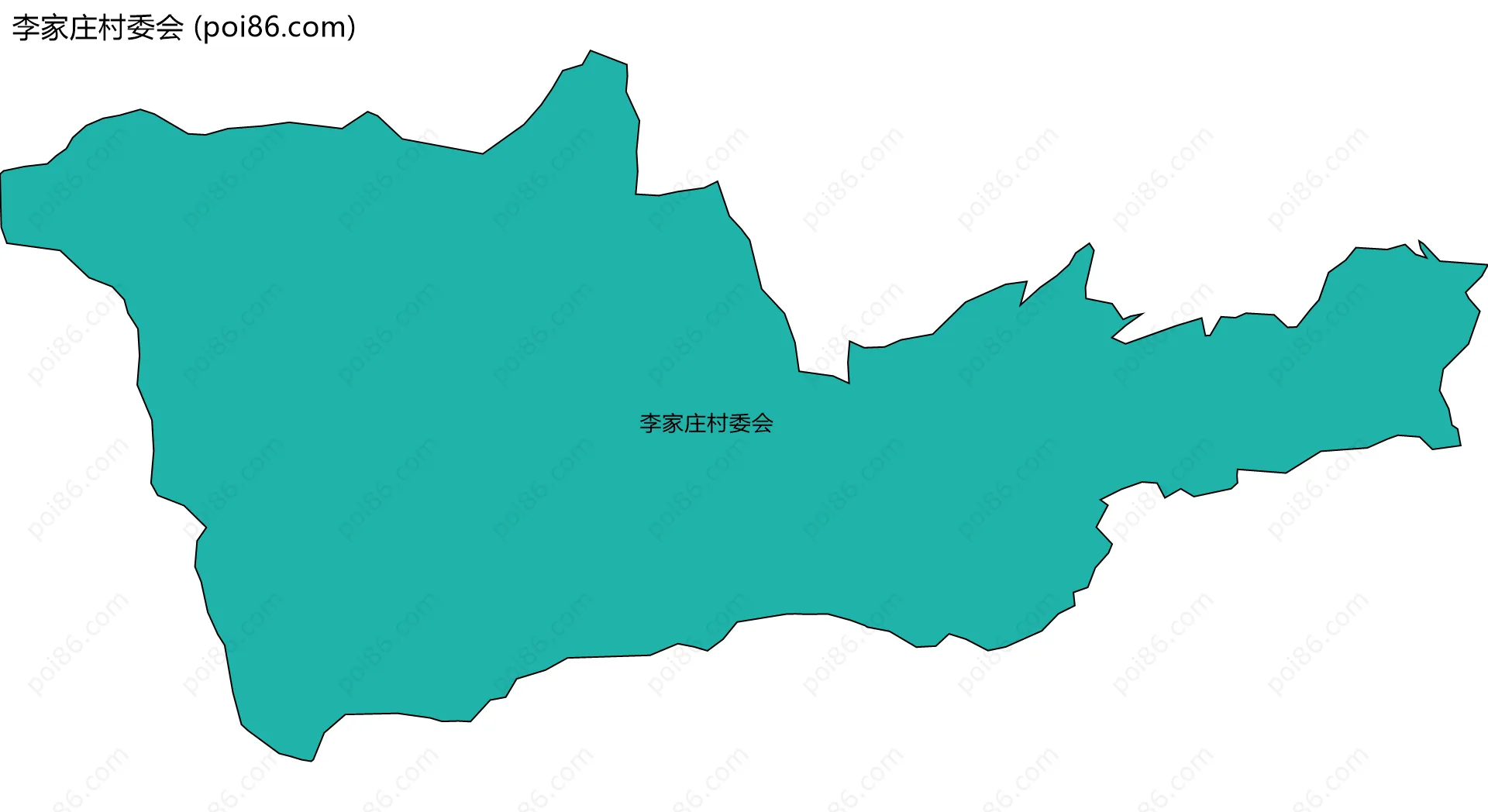 李家庄村委会边界地图