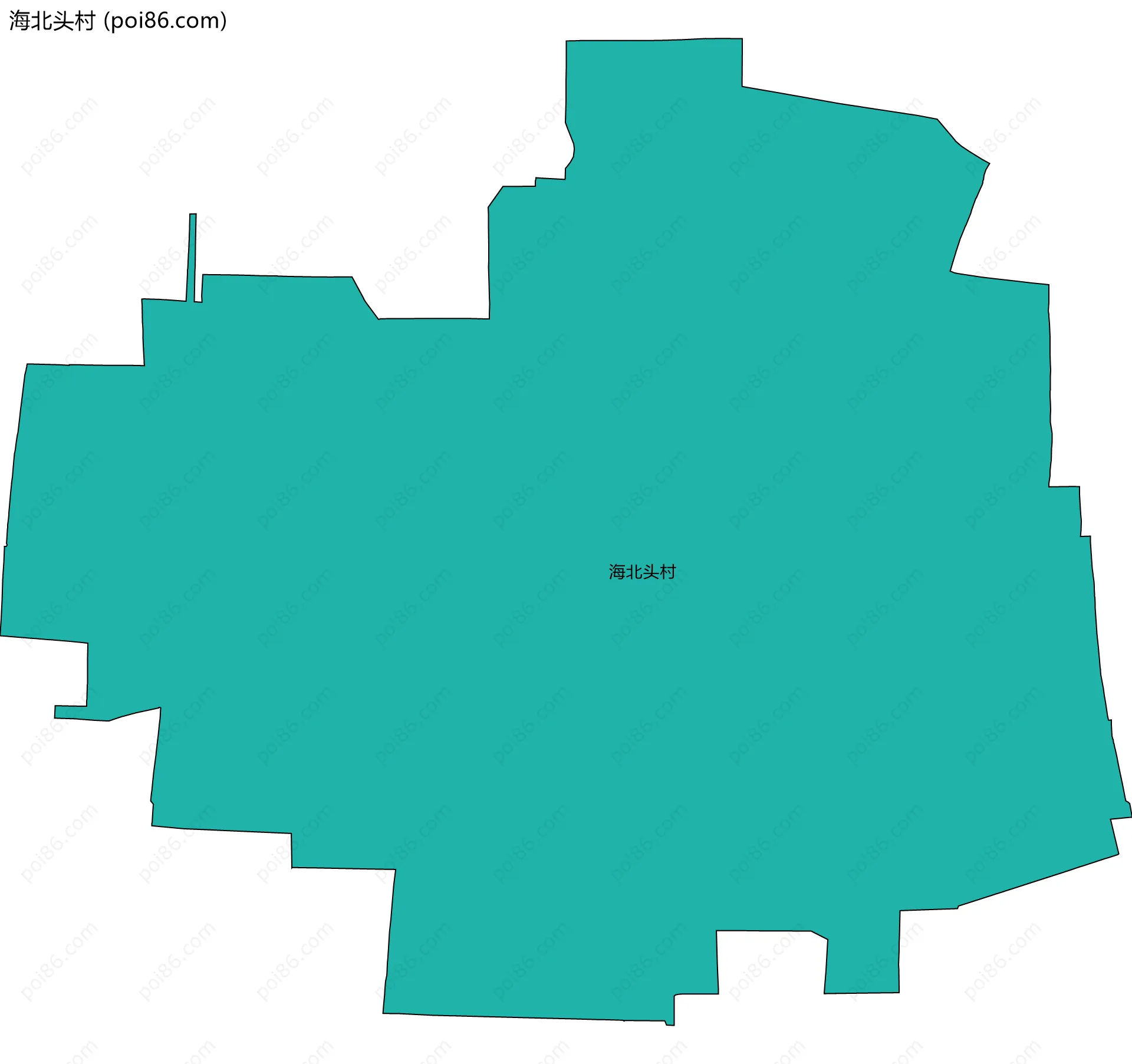海北头村边界地图