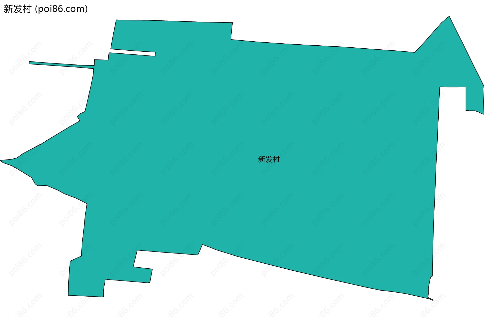 新发村边界地图