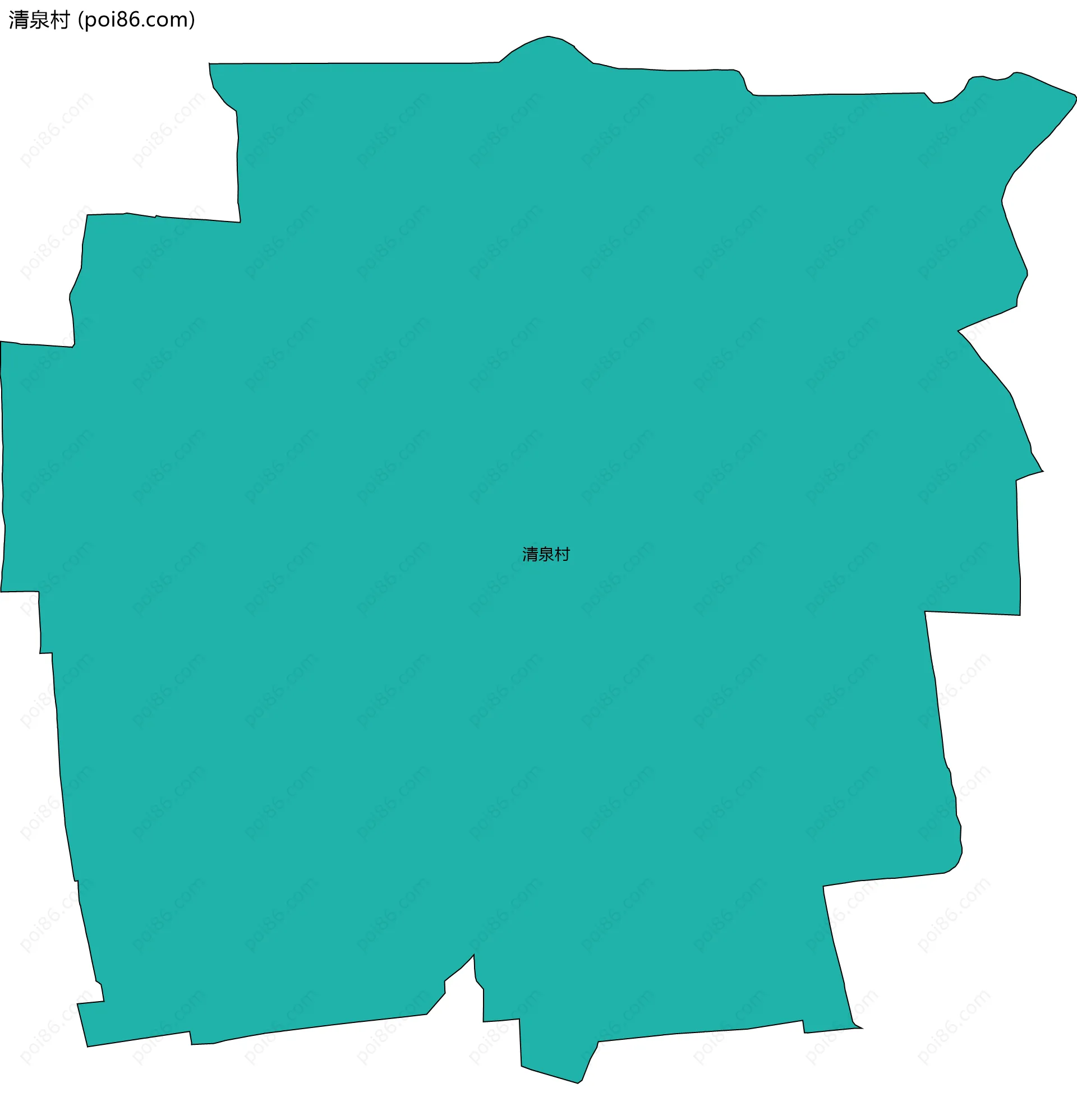清泉村边界地图