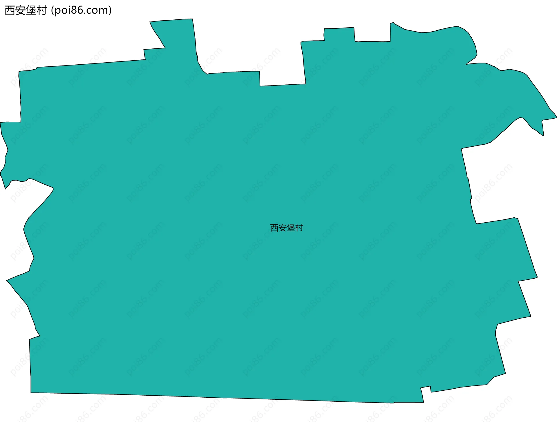 西安堡村边界地图