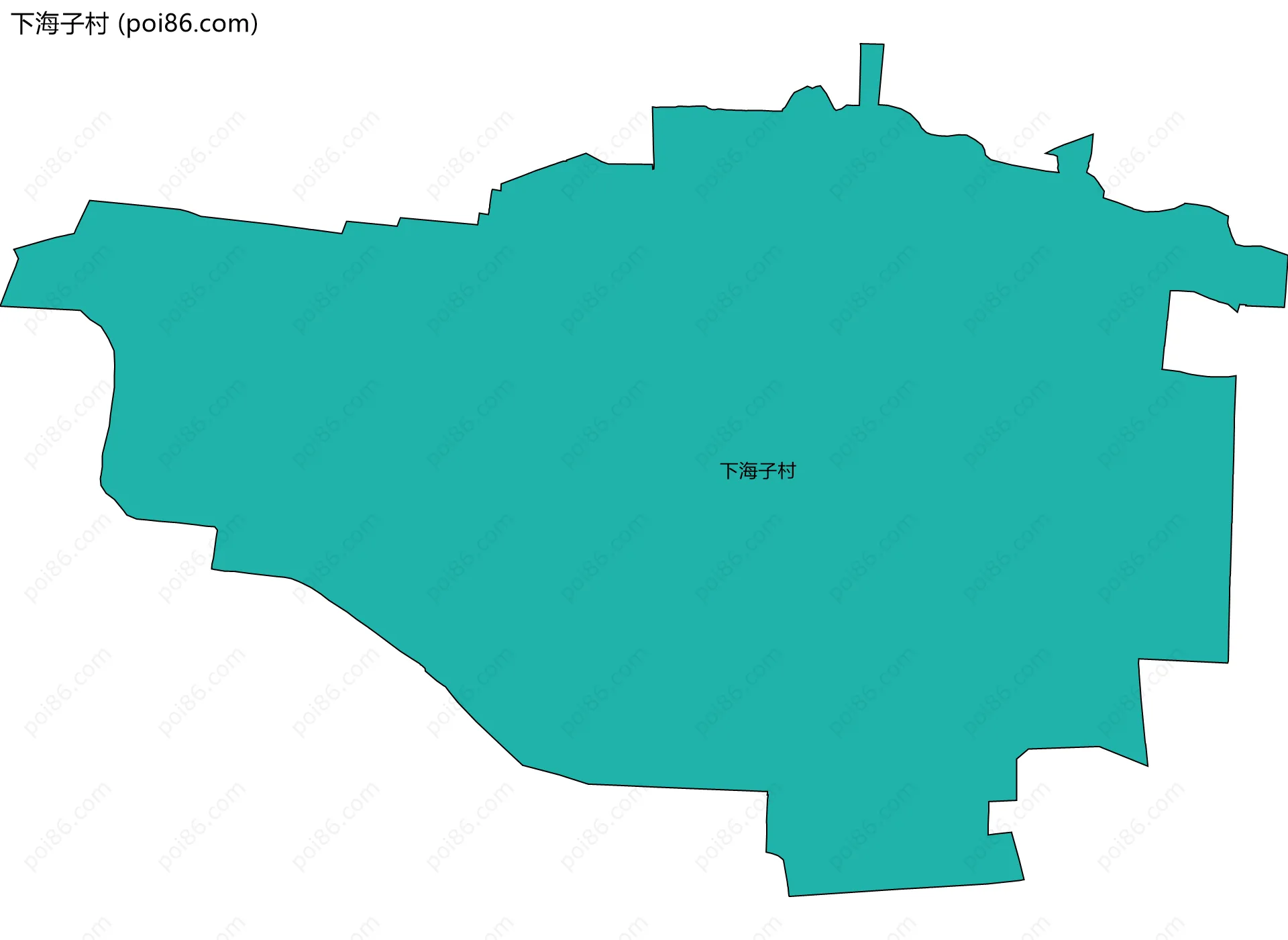 下海子村边界地图