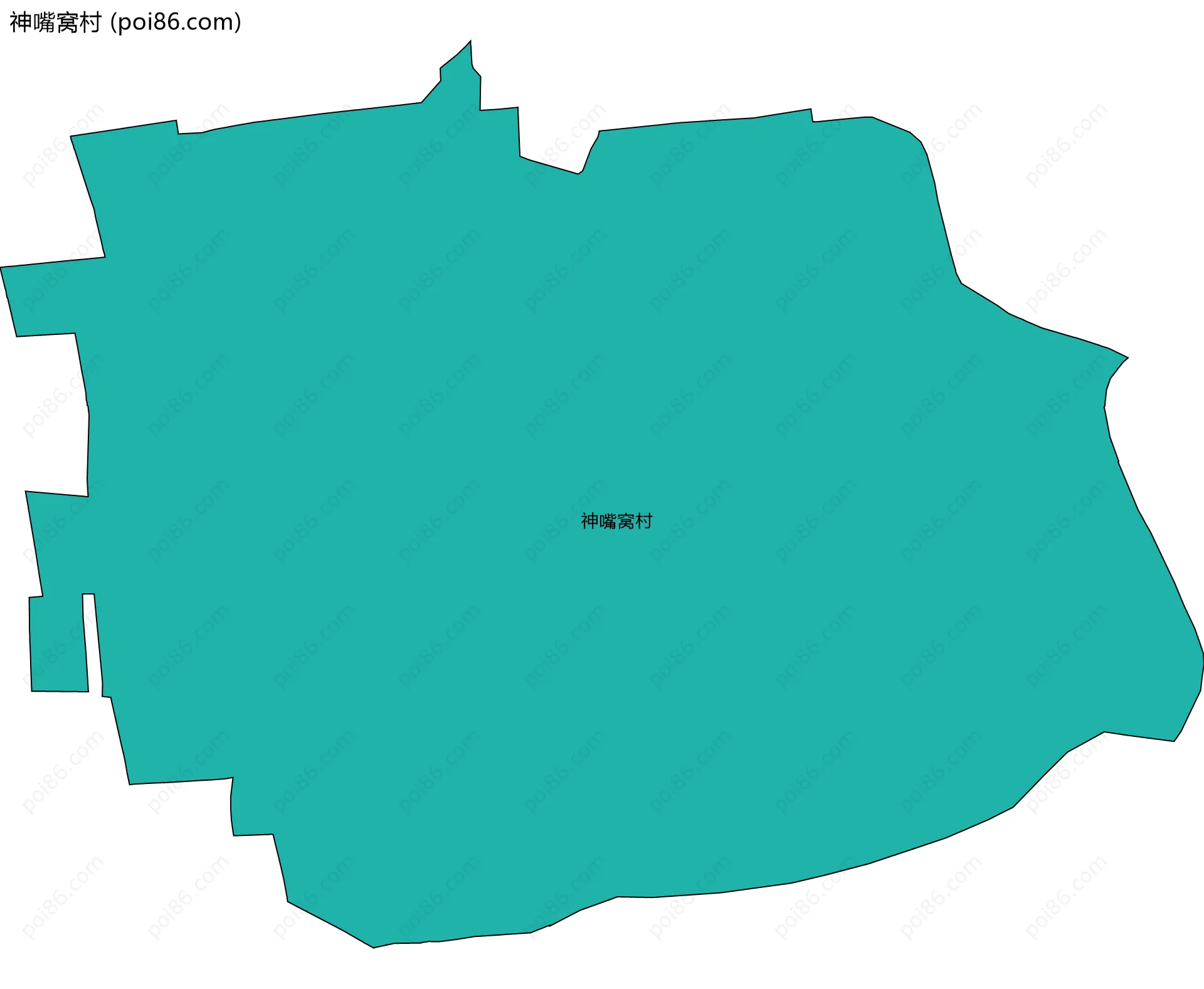 神嘴窝村边界地图