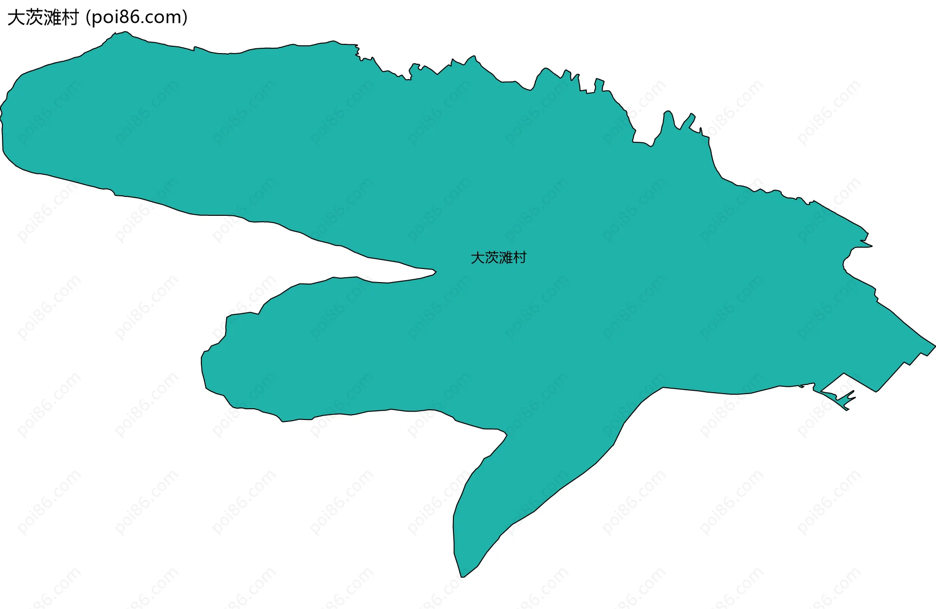 大茨滩村边界地图