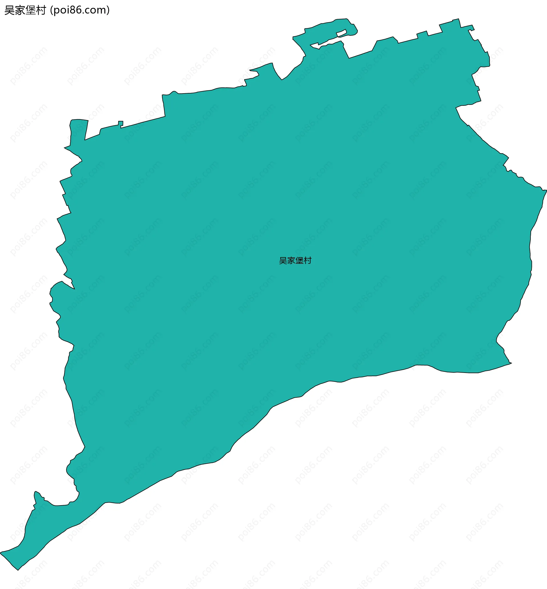 吴家堡村边界地图