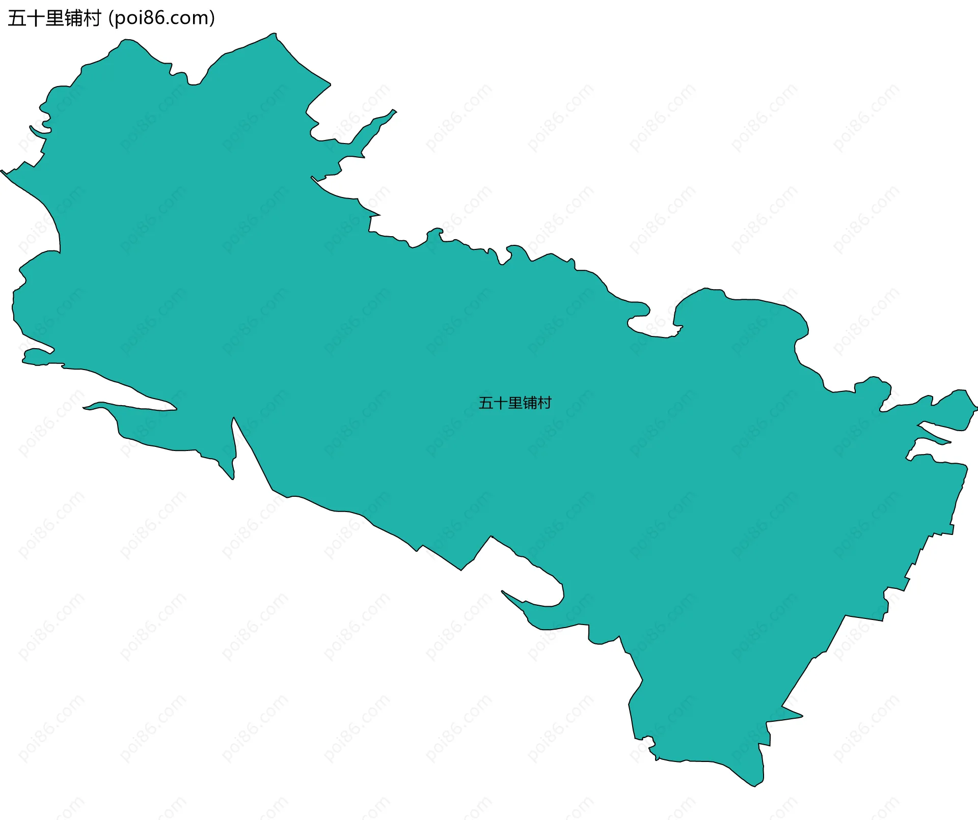 五十里铺村边界地图