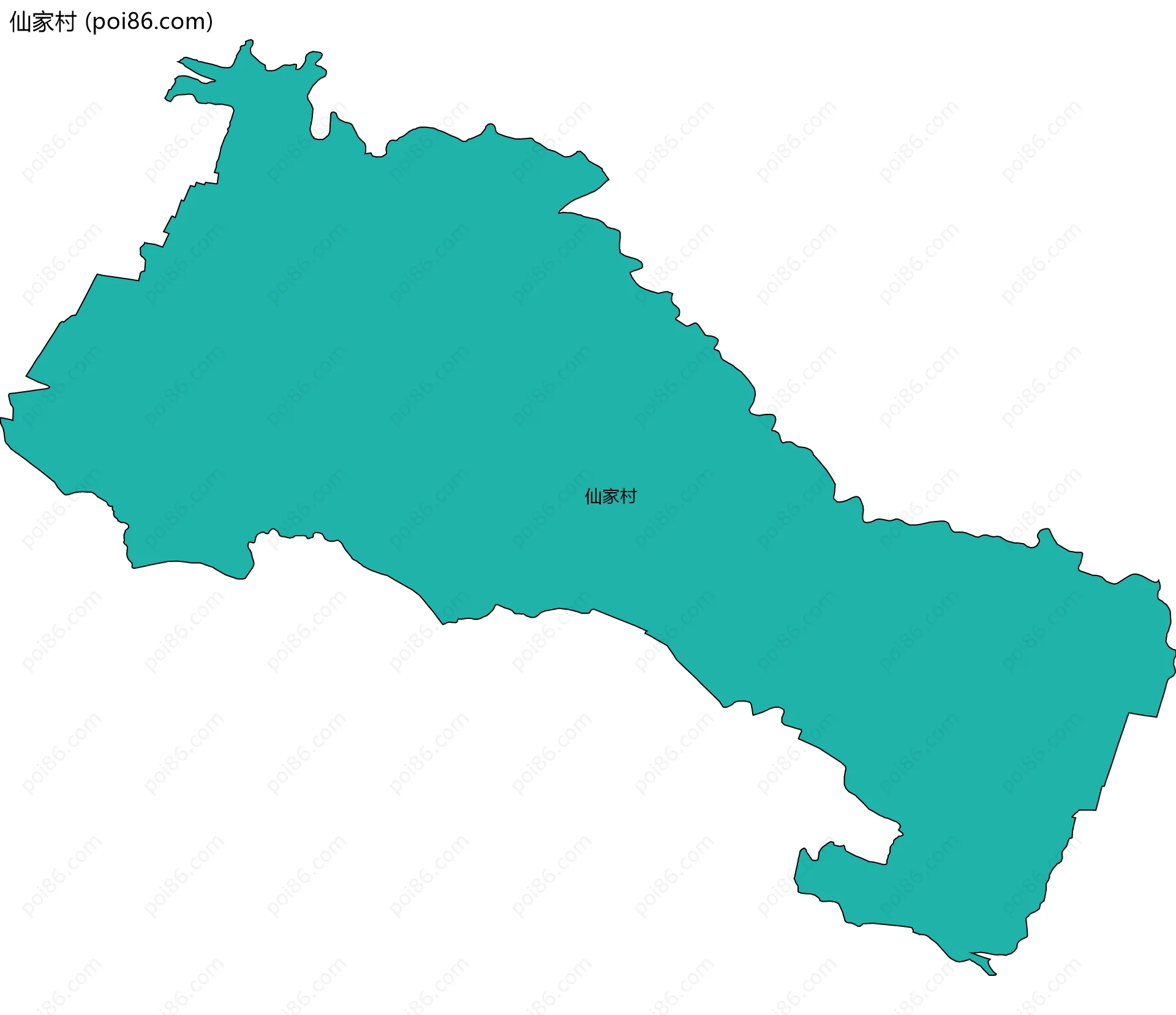 仙家村边界地图