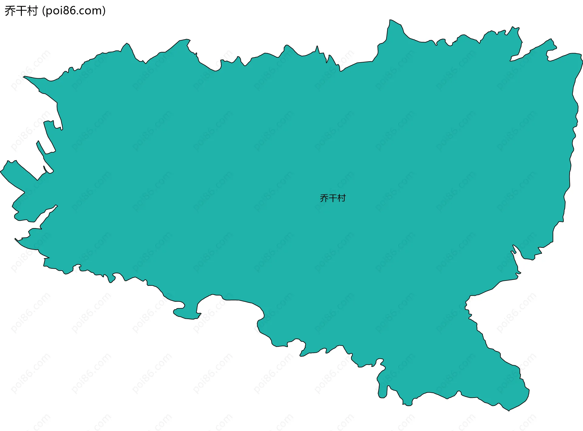 乔干村边界地图