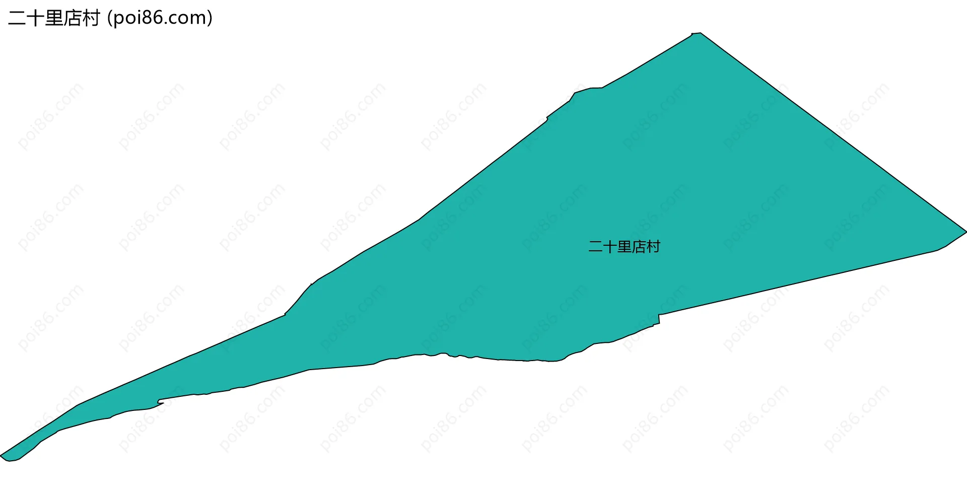 二十里店村边界地图