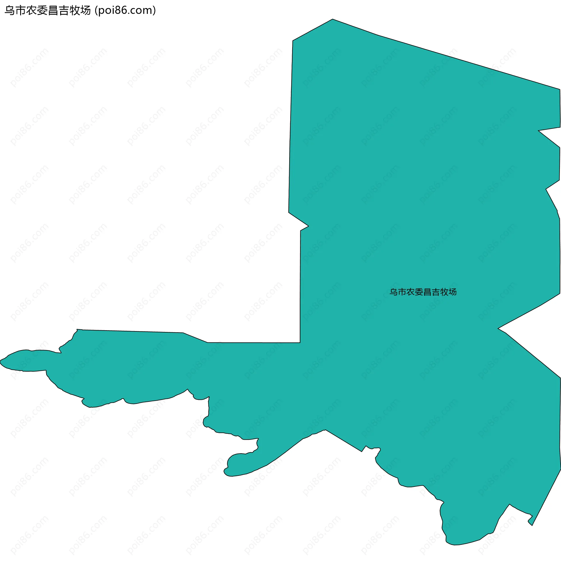 乌市农委昌吉牧场边界地图