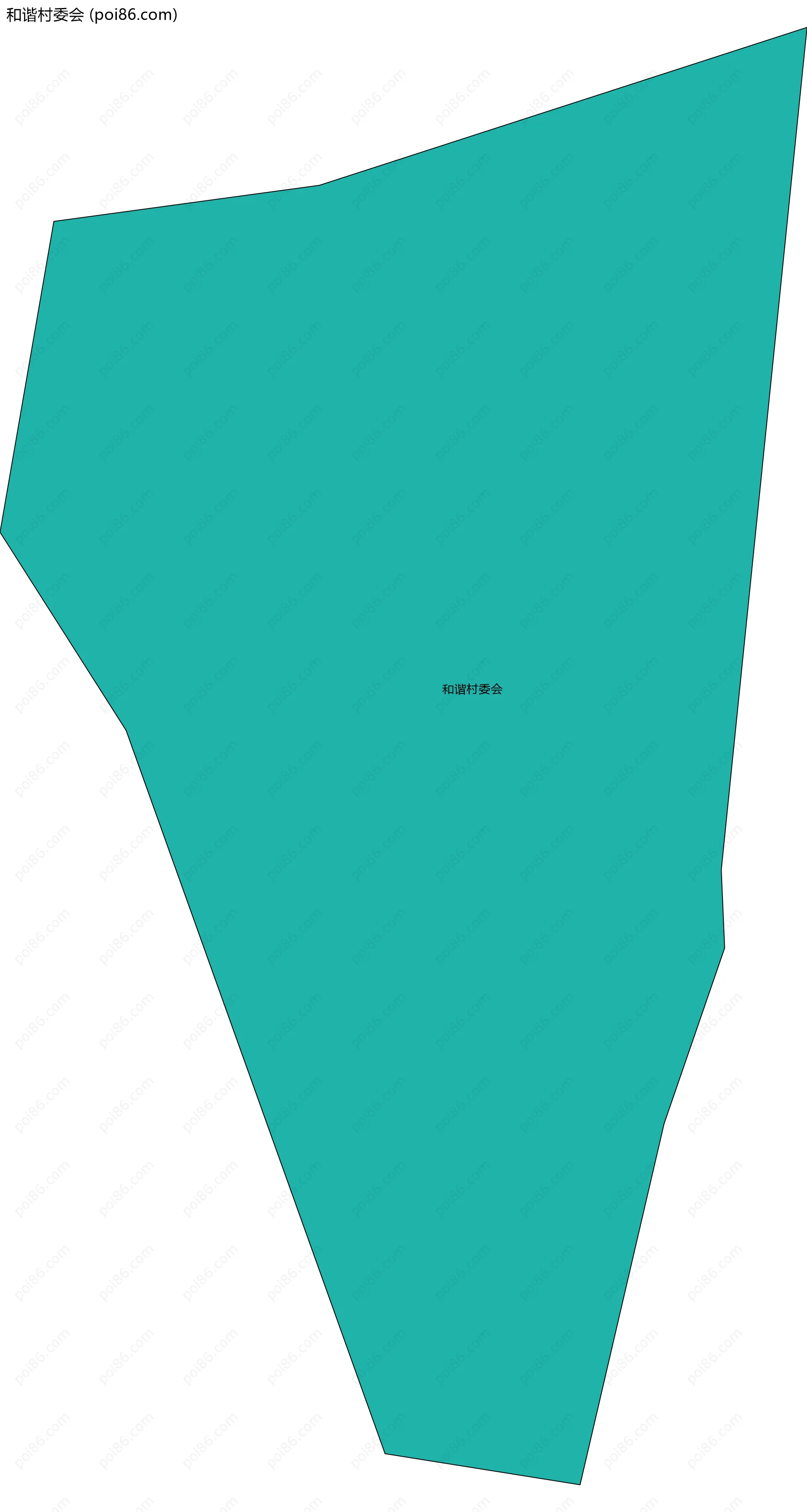 和谐村委会边界地图